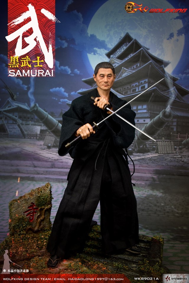 [สั่งจอง]WOLFKING 1/6 WK89021 A/B/C/D Black Samurai Custom Kit