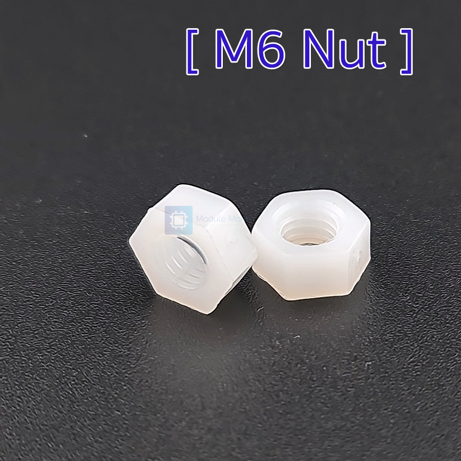 [ 1 ชิ้น ] สกรูพลาสติกหัวหกเหลี่ยม M6 Nylon screw Socket Screw hexagon 1 ชุดมี 1 ชิ้น