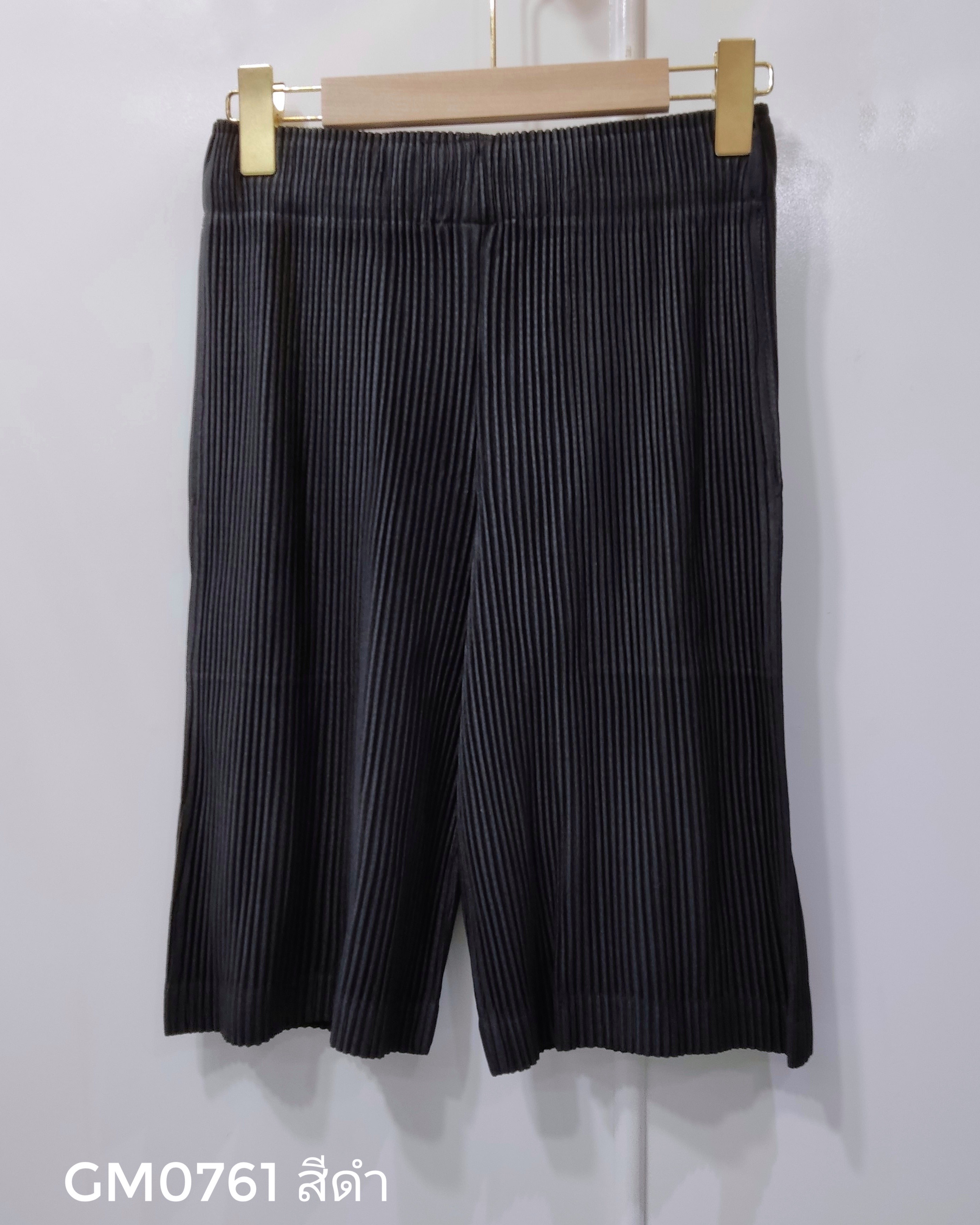 เอวถึง38 ยาว21นิ้ว 2MUAY รุ่น GM0761 กางเกงอัดพลีท THICK SHORT PLEATED PANTS 17 สี FREE SIZE