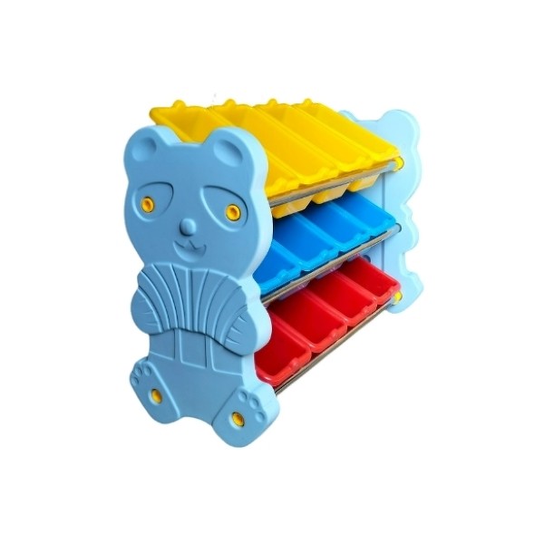 ชั้นวางหมีแพนด้าสีฟ้า 12 ช่อง ,ชั้นวางของอเนกประสงค์ , ชั้นวางของ,เฟอร์นิเจอร์เด็ก พร้อมส่ง คิดค่าส่งตามจริง