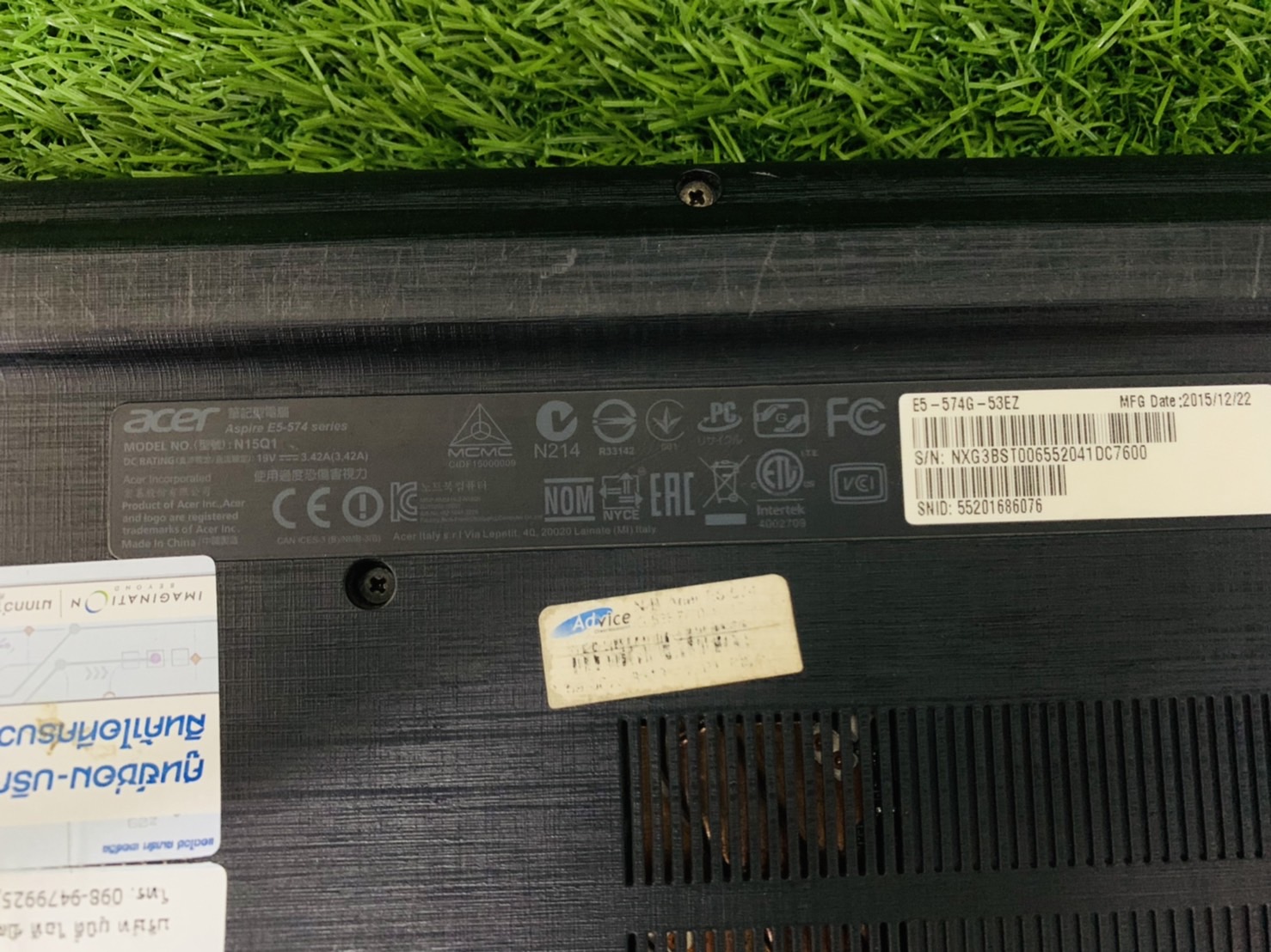 โน๊ตบุ๊ค Notebook Acer Aspire E5 - 15.6 inch แบตเสื่อม ไมค์เสีย สินค้ามีประกัน