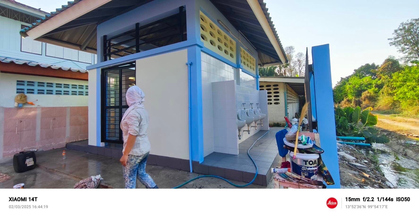 งานสร้างห้องน้ำ รร.วัดหนองเสือ อ.บ้านโป่งจ.ราชบุรี