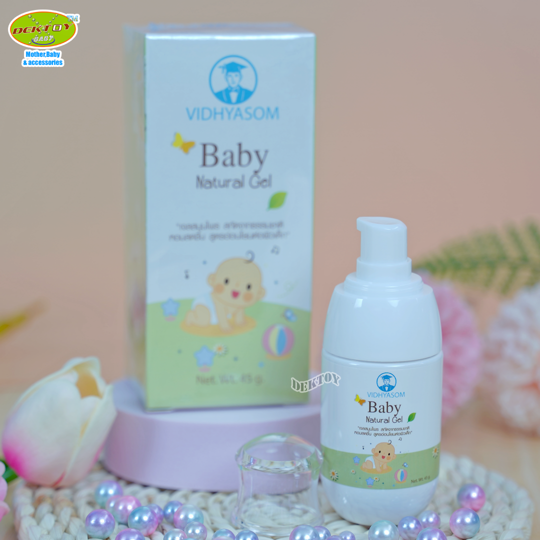 เจลสมุนไพรสูตรเปปเปอร์มิ้น Vidhyasom Baby Natural Gel 45 กรัม