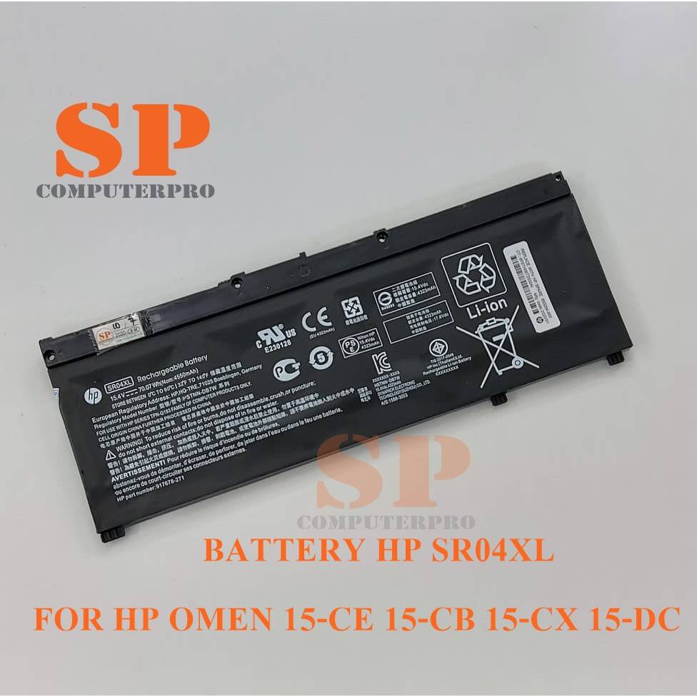 HP Battery แบตเตอรี่ของแท้ HP OMEN 15-CE 15-CB 15-DC Model SR04XL