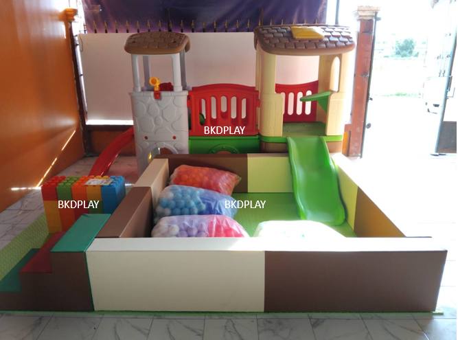 ส่งฟรี บ้านสไลเดอร์ปีนป่าย บ้านน้อย2ชั้น คละสี เลือกสีได้ ราคาต่อ1ชุด กระดานลื่นเด็ก เครื่องเล่นสนามกลางแจ้ง-ในร่ม พร้อมส่ง