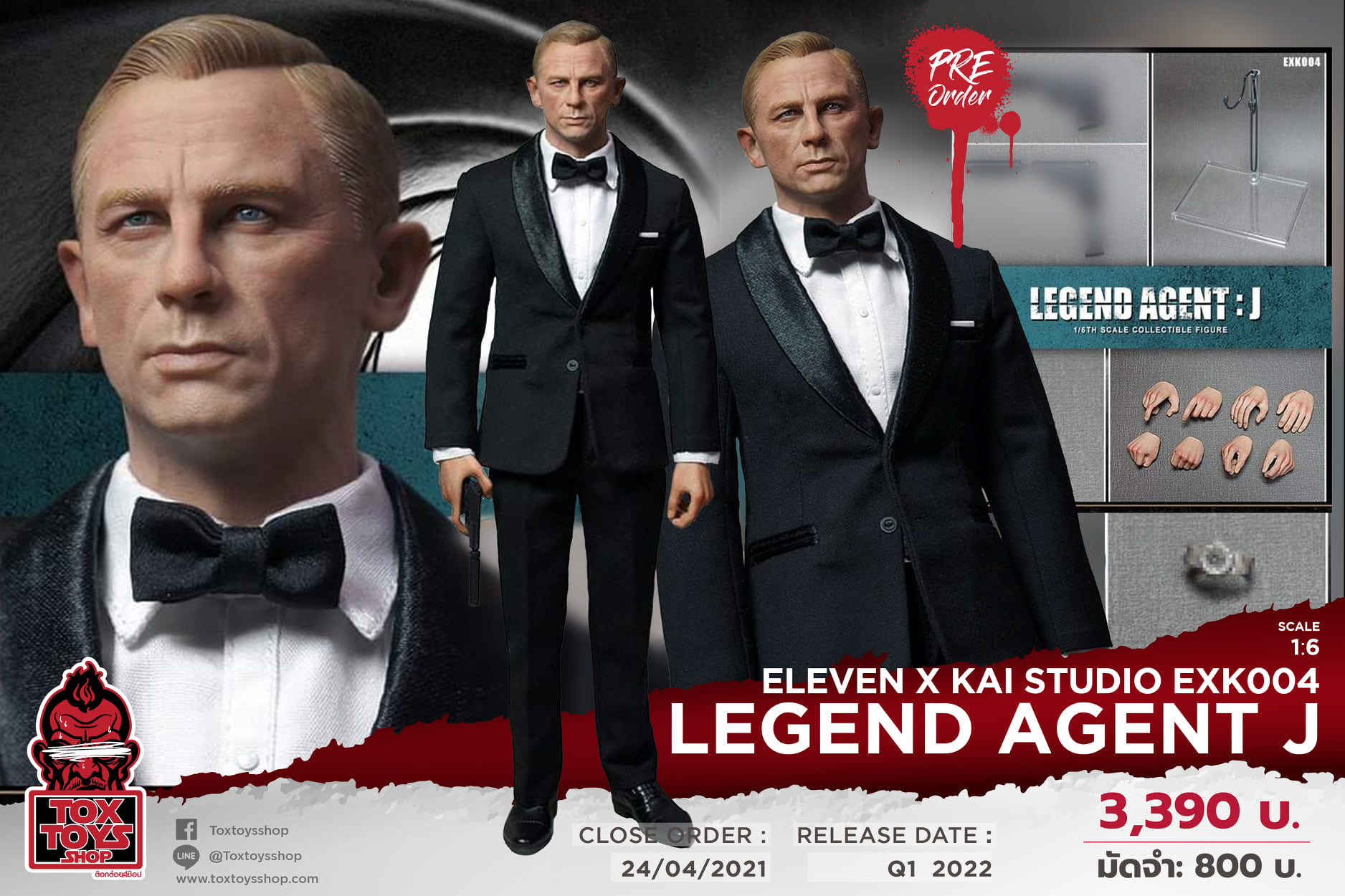 [สั่งจอง]Eleven x Kai Studio EXK004 1/6 : Legend Agent J