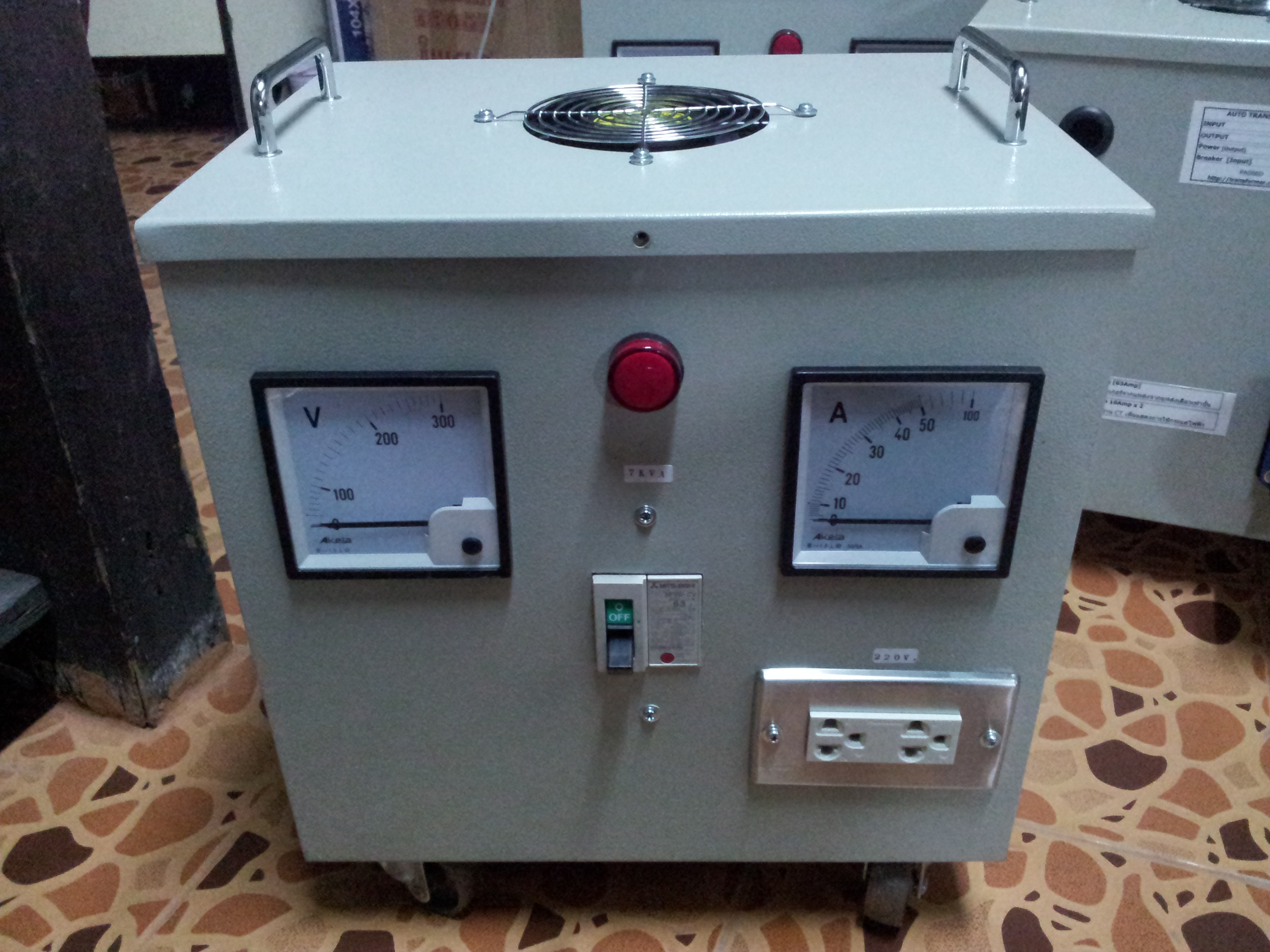 หม้อแปลงไฟฟ้า 100V 3500VA ไฟเข้า220V ออก100V ญี่ปุ่น 1เฟส 2สาย ทองแดง Amp เต็ม มีประกัน