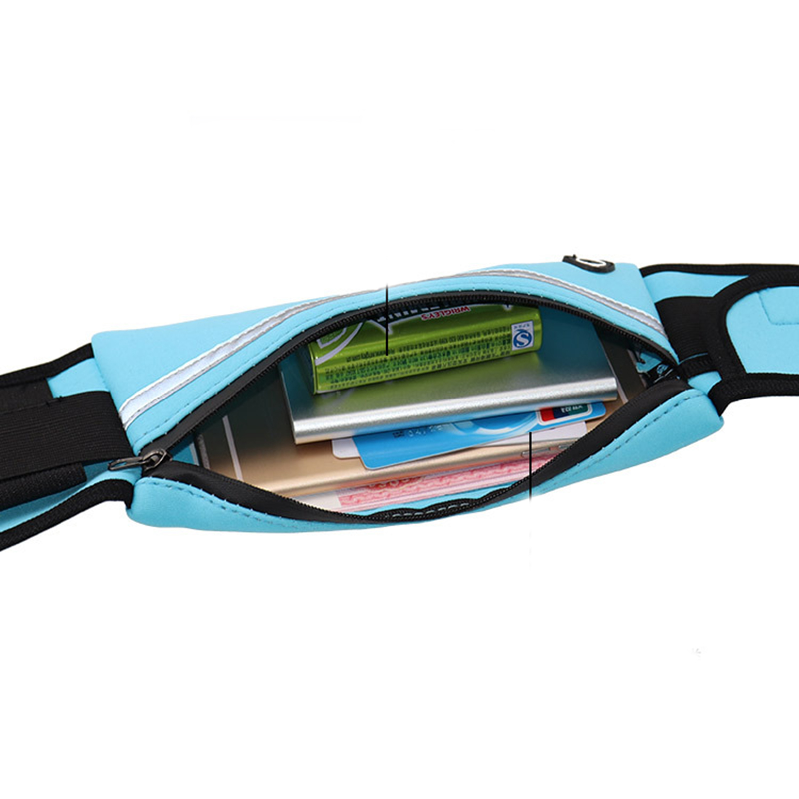 กระเป๋าวิ่งคาดเอว 6.5นิ้ว มีให้เลือก 5สี ช่องใส่กว้าง มีช่องใส่ขวดน้ำ มีช่องหูฟัง ดีไซน์สวย