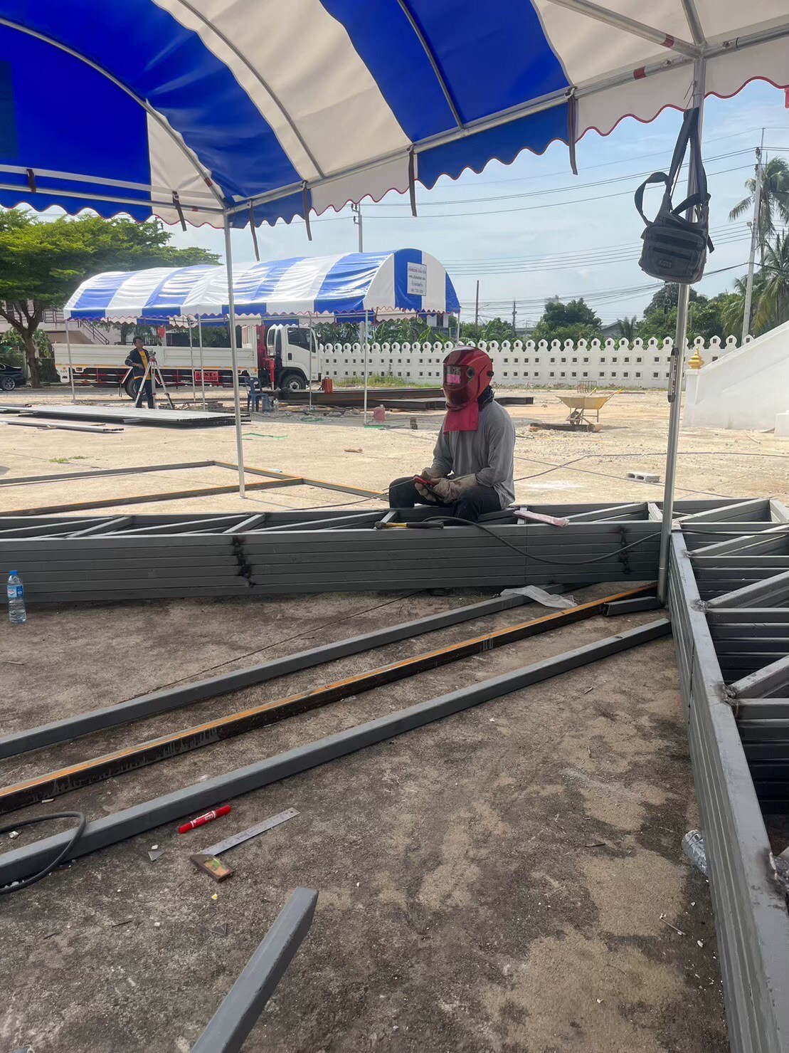 งานสร้างหลังคาคลุมเมรุ วัดบางแพรก