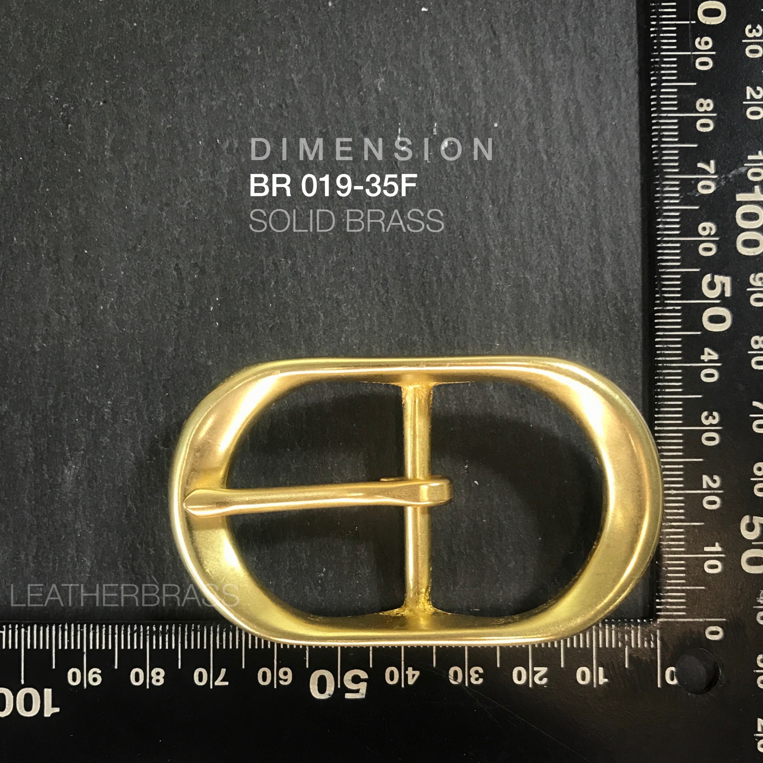 BR019-35F หัวเข็มขัดทองเหลือง ขนาด 35 มิล ** ราคาต่อชิิ้น** leatherbrass