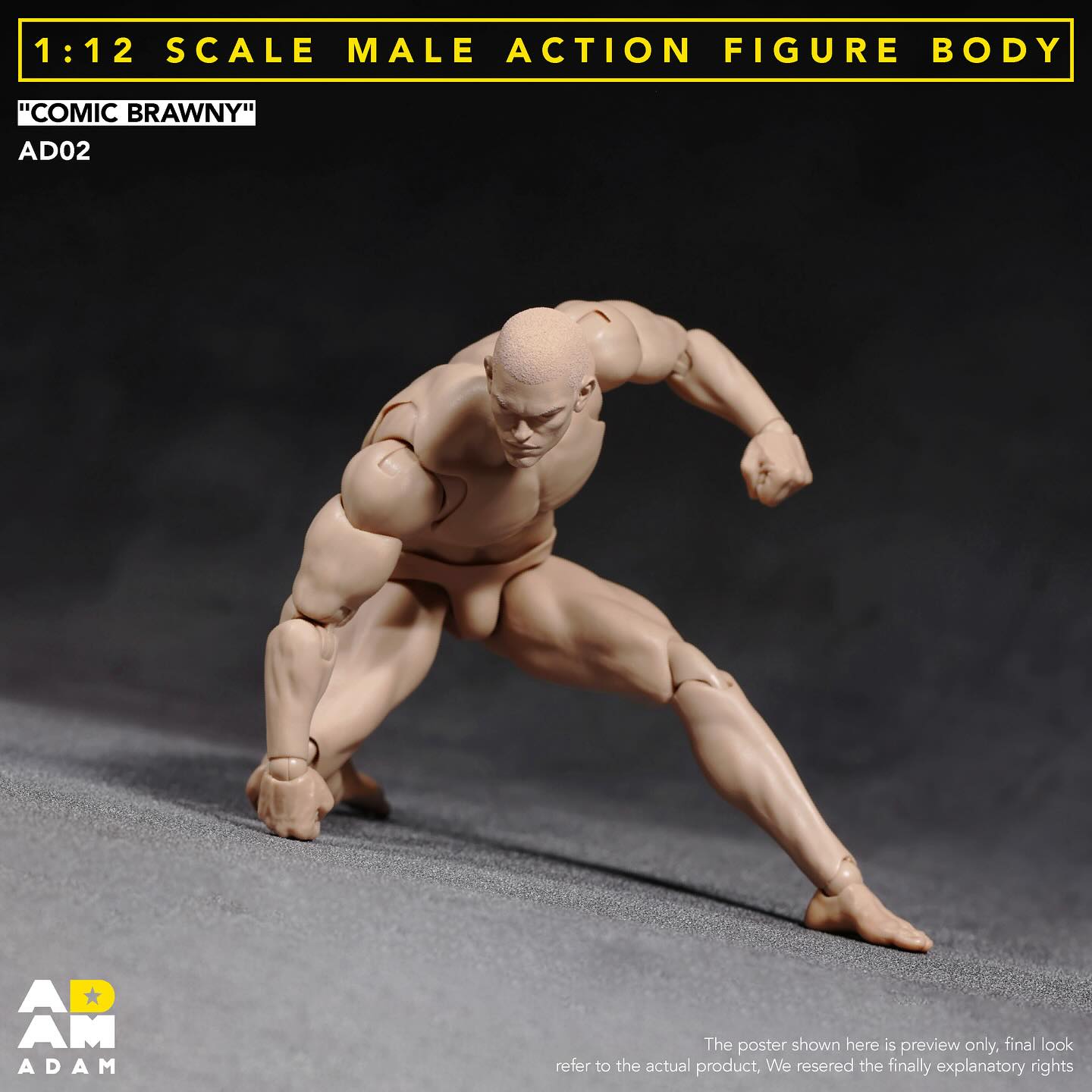 [สั่งจอง]ADAM-AD02 1/12 : COMIC SBRAWNY MALE ACTION FIGURE