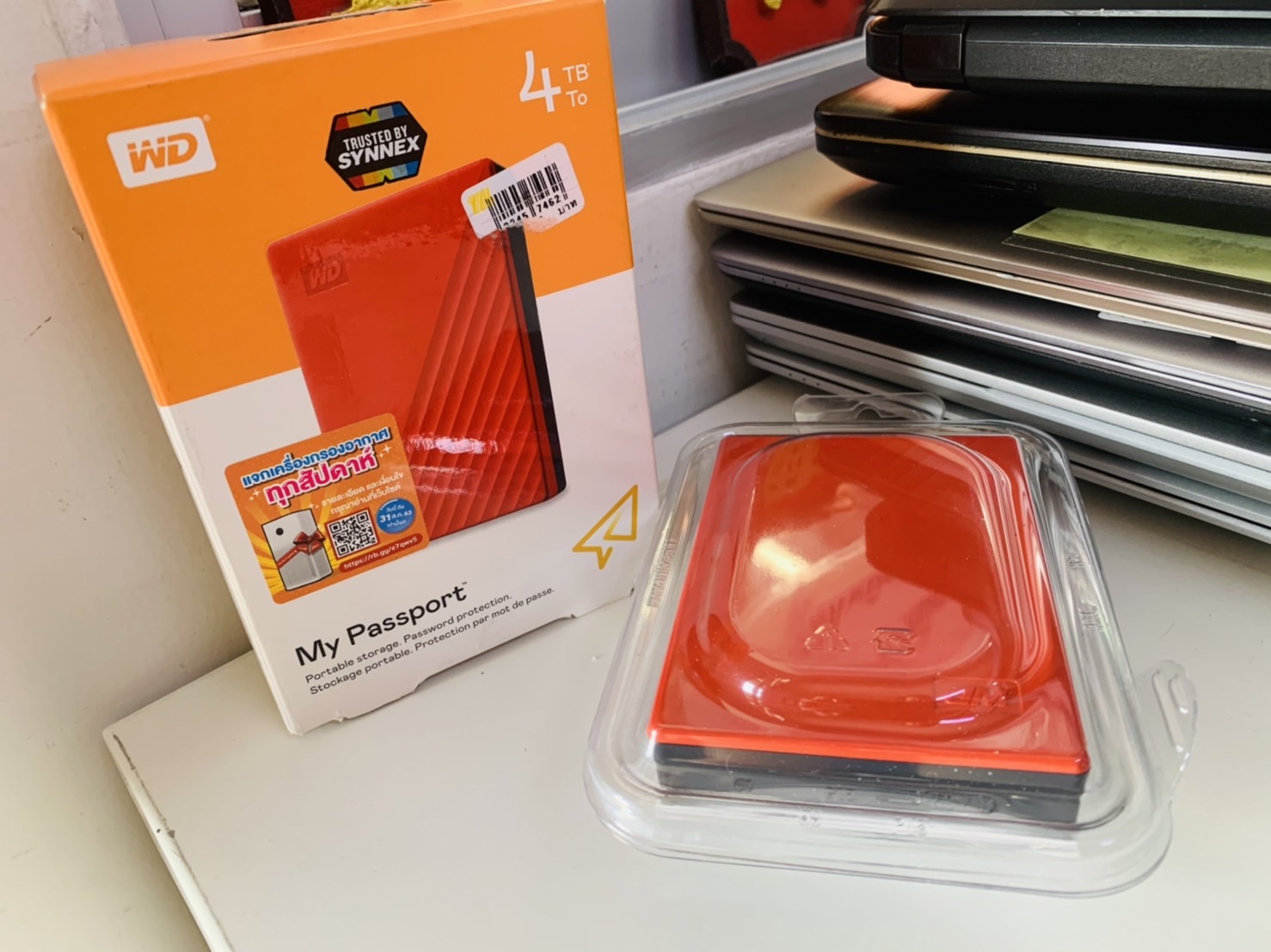 WD External Harddisk 4TB ฮาร์ดดิสก์แบบพกพา รุ่น NEW My Passport ,4 TB, USB 3.0 External HDD 2.5"
