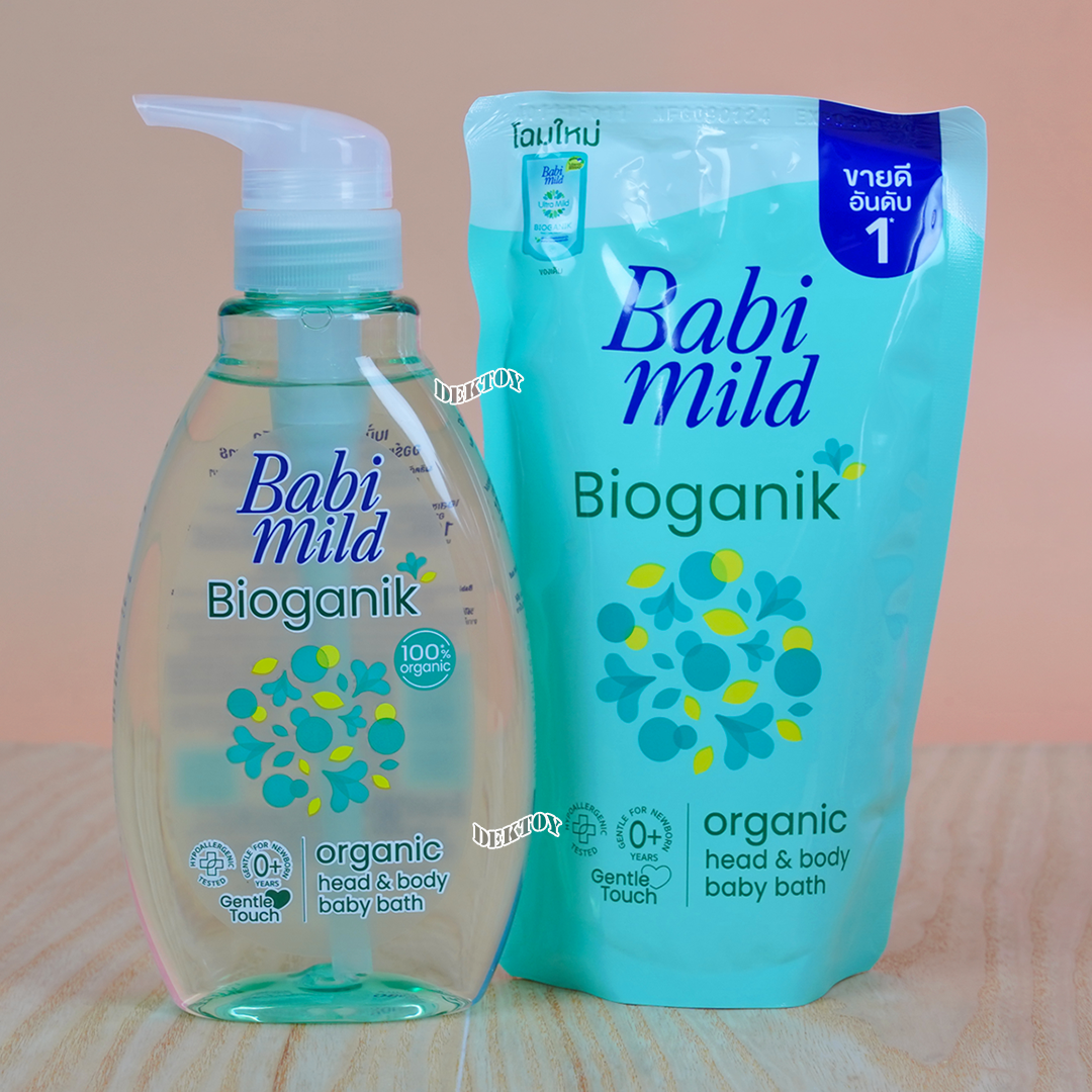 Babi mild เบบี้มายด์ อัลตร้ามายด์ สบู่อาบน้ำสระผม 380+250 มล.หัวปั๊ม