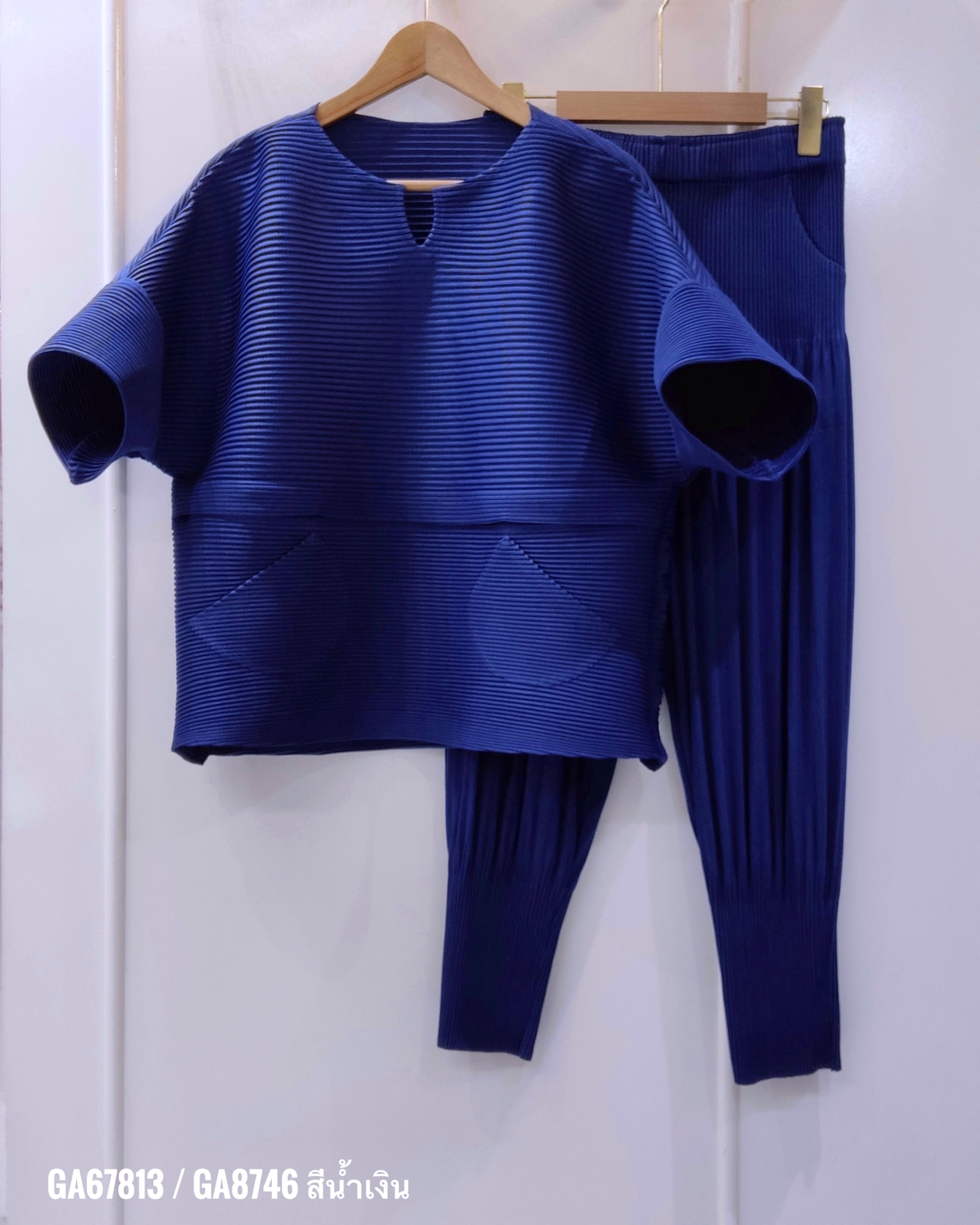 2MUAY รุ่น GA67813 / GA8746 THICK HORIZONTAL PLEATED SET 8 สี FREE SIZE