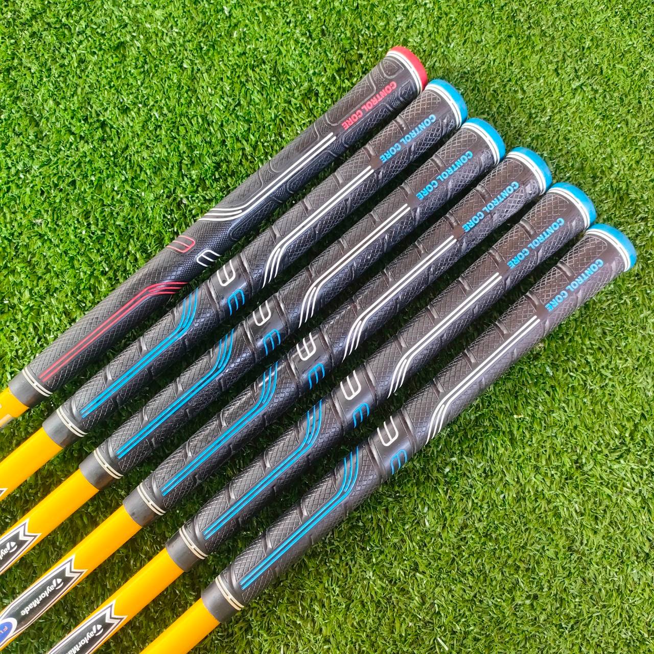 ชุดเหล็ก TAYLORMADE R7 Ti ชุดเหล็กหน้าเด้ง ตีไกลมาก!!! มีเหล็ก 5-9 เเละ PW ก้าน RE*AX PLUS FLEX R ไม้กอล์ฟพรีเมี่ยมมือสอง By NakaraLuxurious