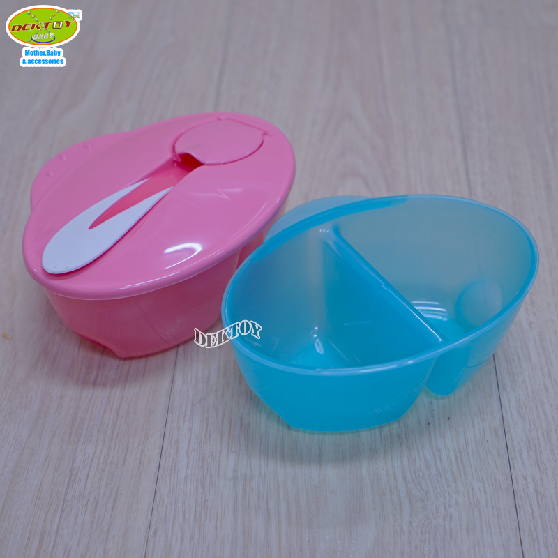 Nanny แนนนี่ ชามป้อนอาหารเด็ก แบบแบ่งช่อง พร้อมช้อน N105