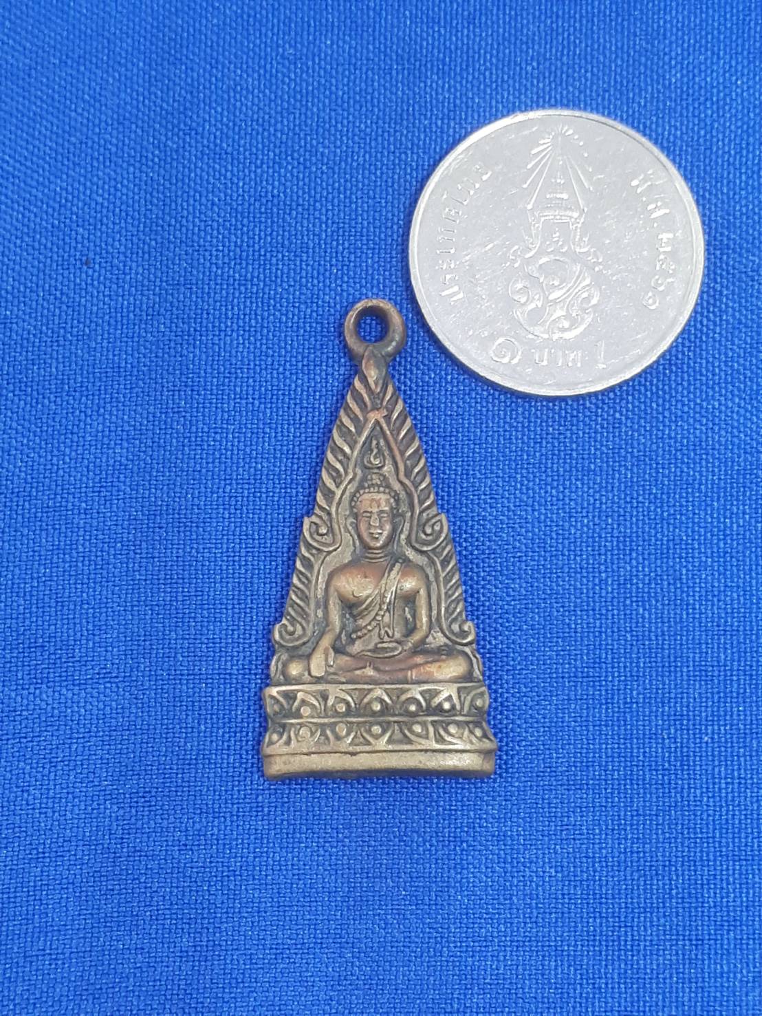 เหรียญ พระพุทธ พลวงพ่อ บุปผาราม ธนบุรี กรุงเทพ ปี.07 300.-