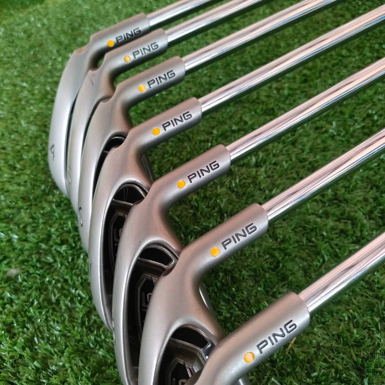 ชุดเหล็ก PING G15 จุดเหลือง มีเหล็ก 4-9 เเละ W ก้าน PING AWT FLEX R สภาพสวยเดิมๆ สุดยอดวัสดุ ก้านพรีเมี่ยมเฉพาะ PING