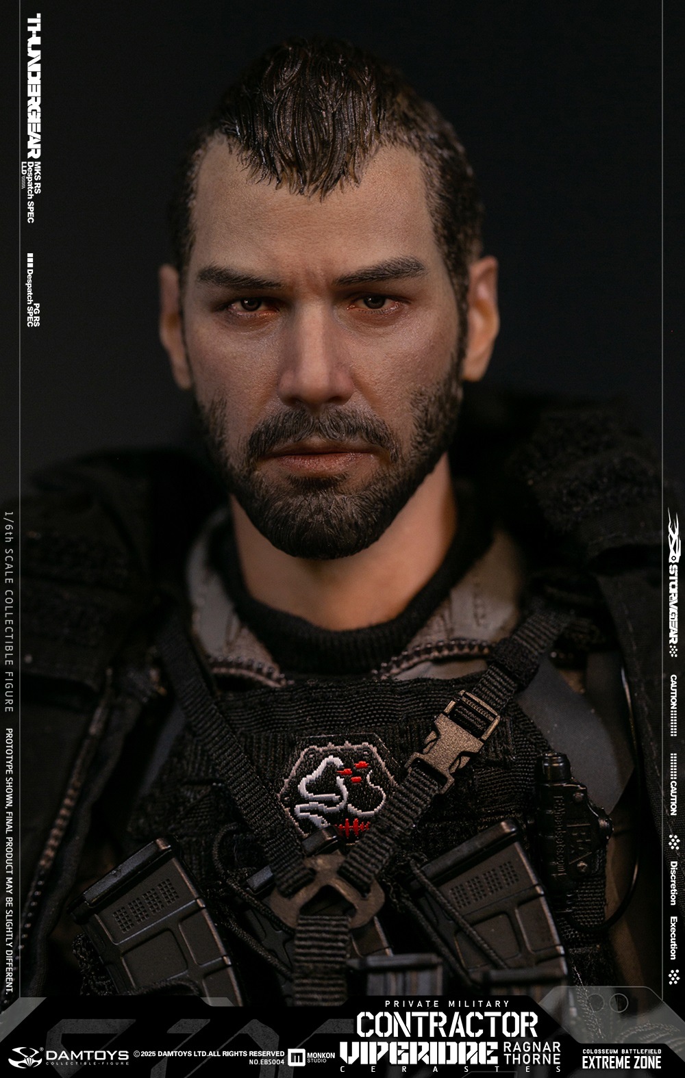 [สั่งจอง] DAMTOYS EBS004 1/6 : EXTREME ZONE PMC “VIPERIDAE CERASTES”RAGNAR THORNE Collectible Figure Specifications
