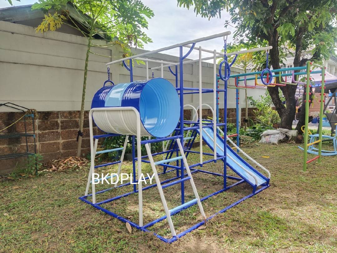 ชุดรวมA เครื่องเล่นสนามกลางแจ้ง เครื่องเล่นสนามเหล็ก ประกอบด้วยสไลเดอร์ชิงช้าปีนป่ายบาร์โหน อุโมงค์ลอด OutdoorPlayground,ผลิตเครื่องเล่นสนาม,สนามเด็กเล่น,เครื่องเล่นงบสพฐ.ประชารัฐ ราคาโรงงาน