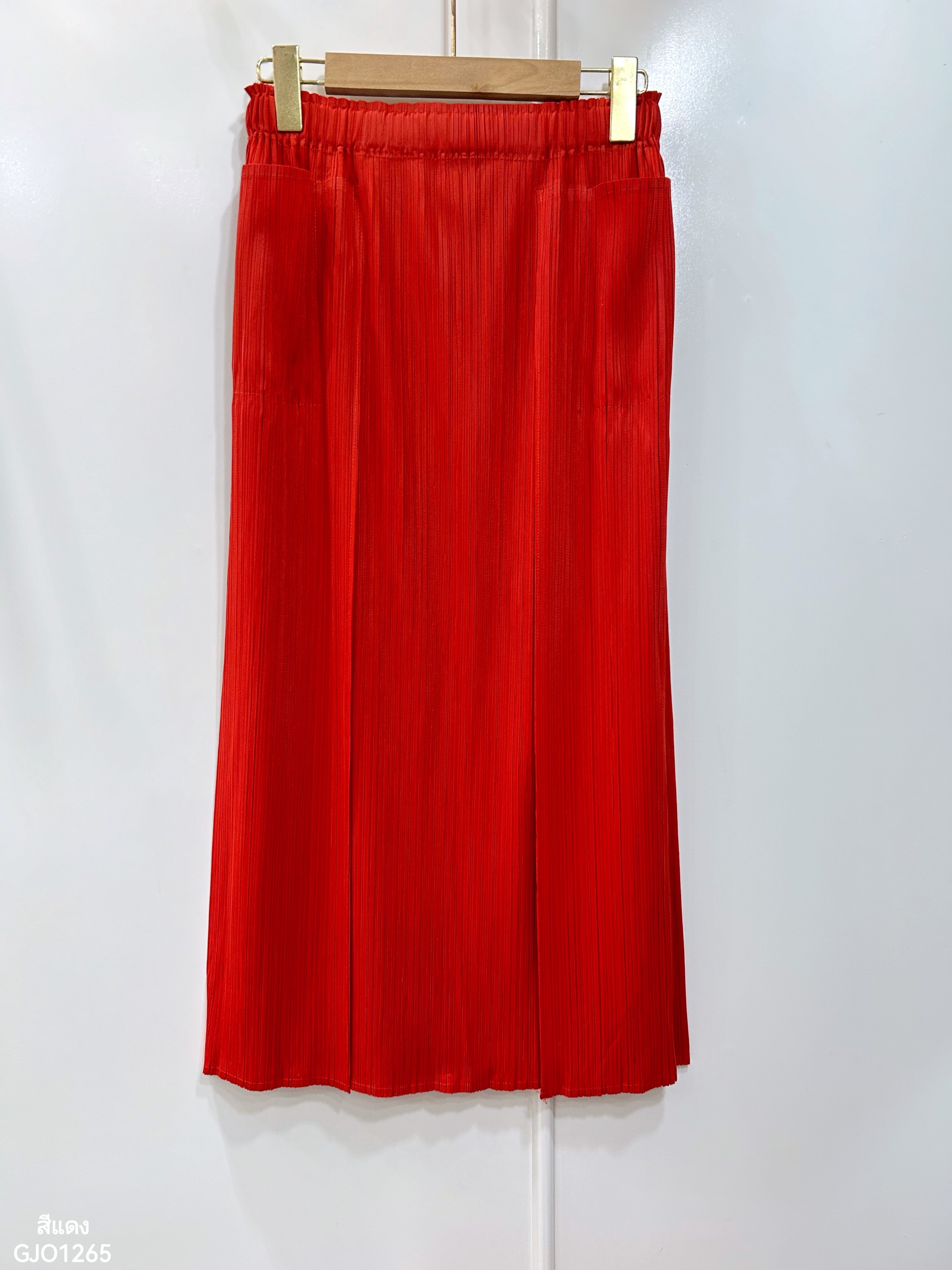 ปรับราคาลง20%!! ยาว 32นิ้ว! 2MUAY รุ่น GJO1265 กระโปรงพลีทคุณภาพ DOUBLE LAYER PLEATED SKIRT 8 สี FREE SIZE