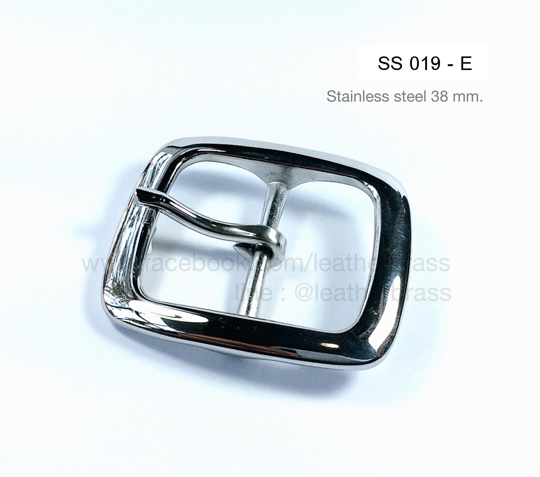 SS019-E รุ่นเงา หัวเข็มขัดสเตนเลสแท้ขนาด 38มิล หรือ 1.5นิ้ว อุปกรณ์งานหนัง**ราคาต่อชิ้น**leatherbrass