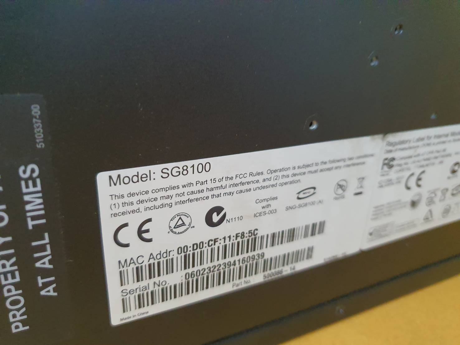 SG 8100 Secure Computing Firewall VPN