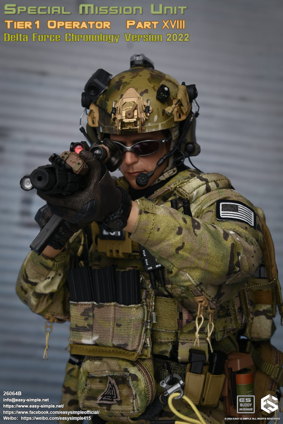 [สั่งจอง]Easy&Simple 26064B 1/6 : SMU Tier1 Operator Part XVIII Delta Force Chronology Version 2022