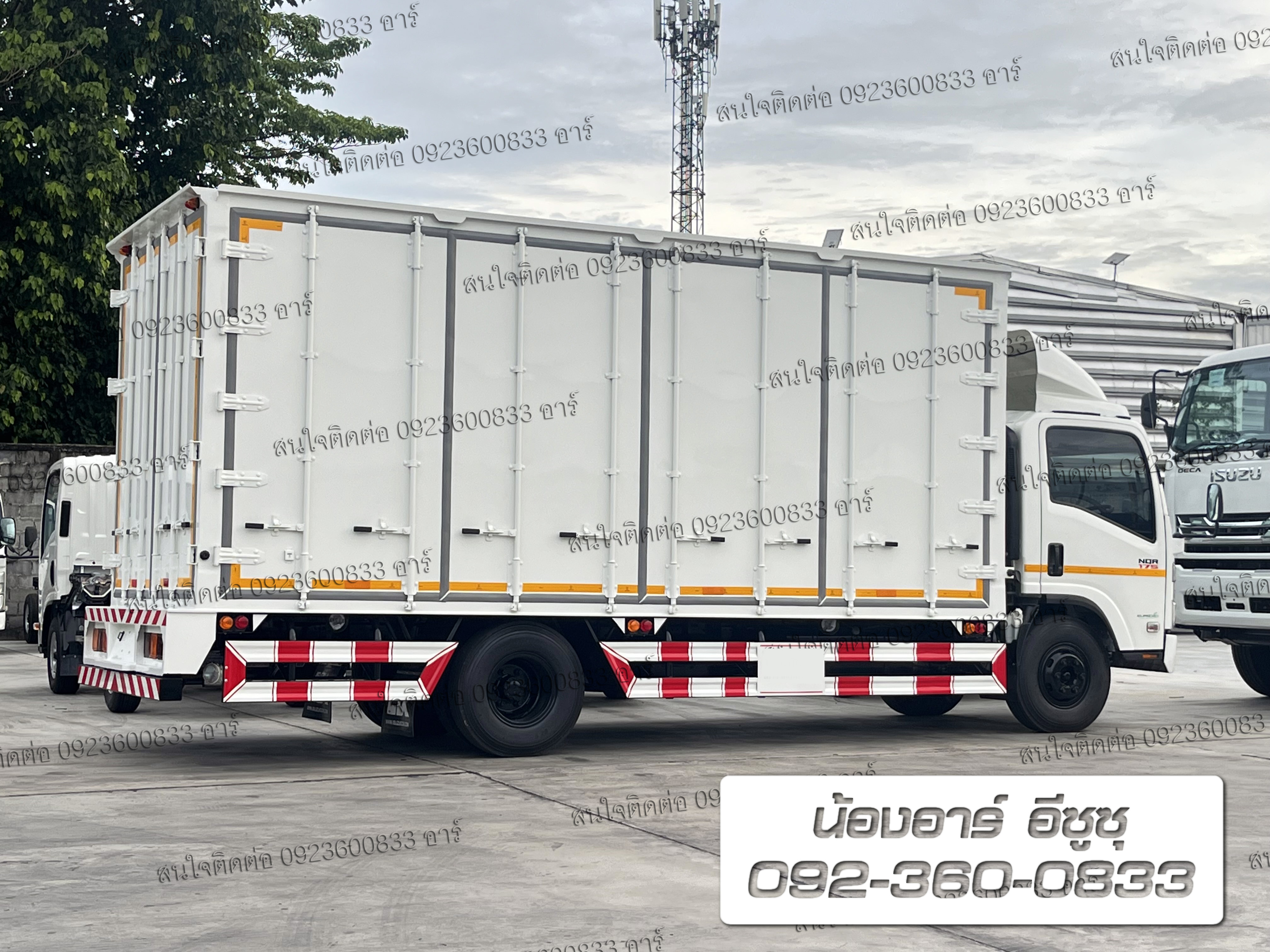 6 ล้อ ISUZU NQR175 แรงม้า พร้อมตู้บรรทุก ประตู 10 บาน