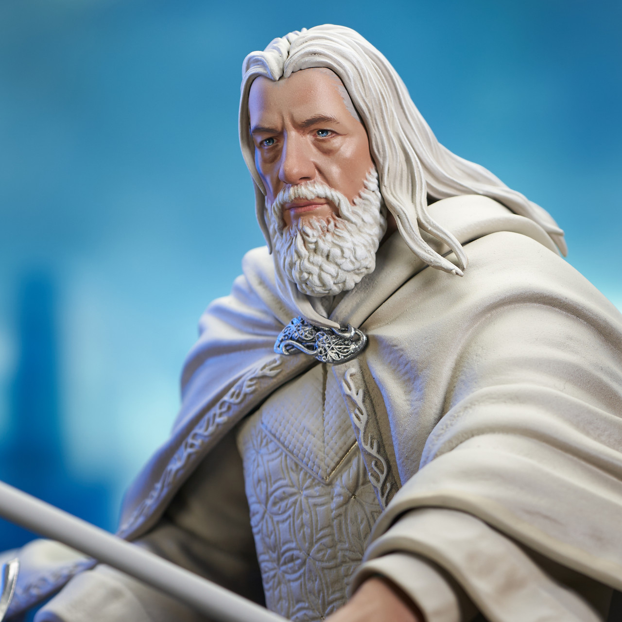 [พร้อมส่ง ] Diamaond select toys (PVC Statue)- Gandalf the White Deluxe Gallery Diorama [9"]