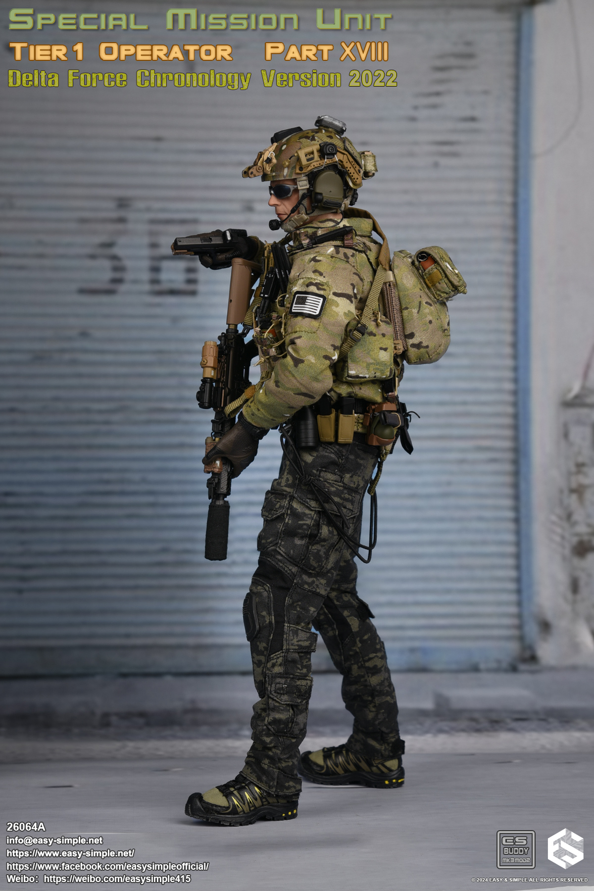 [พร้อมส่ง] Easy&Simple 26064A 1/6 : SMU Tier1 Operator Part XVIII Delta Force Chronology Version 2022