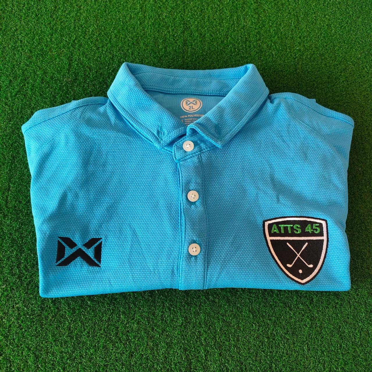 เสื้อกอล์ฟสำหรับผู้ชาย Warrix ATTS 45 มือสอง ขนาดไชส์ 2L ผ้า Polyester มือสอง ของแท้ BY NakaraLuxurious