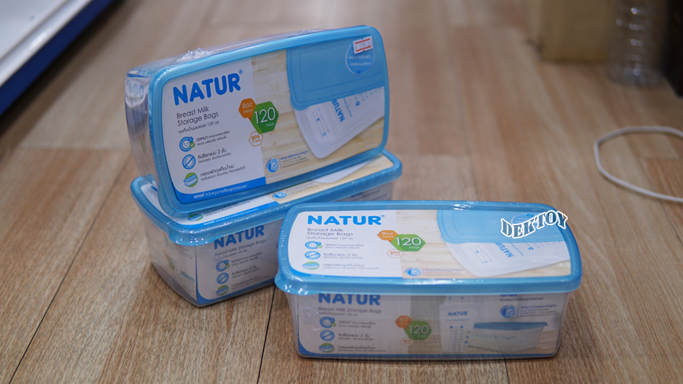 NATUR เนเจอร์ กล่องเก็บสต็อกน้ำนมแม่ เนเจอร์ พร้อมถุงเก็บน้ำนม 8oz แพ็ก 120 ถุง แพ็ค 3 กล่อง