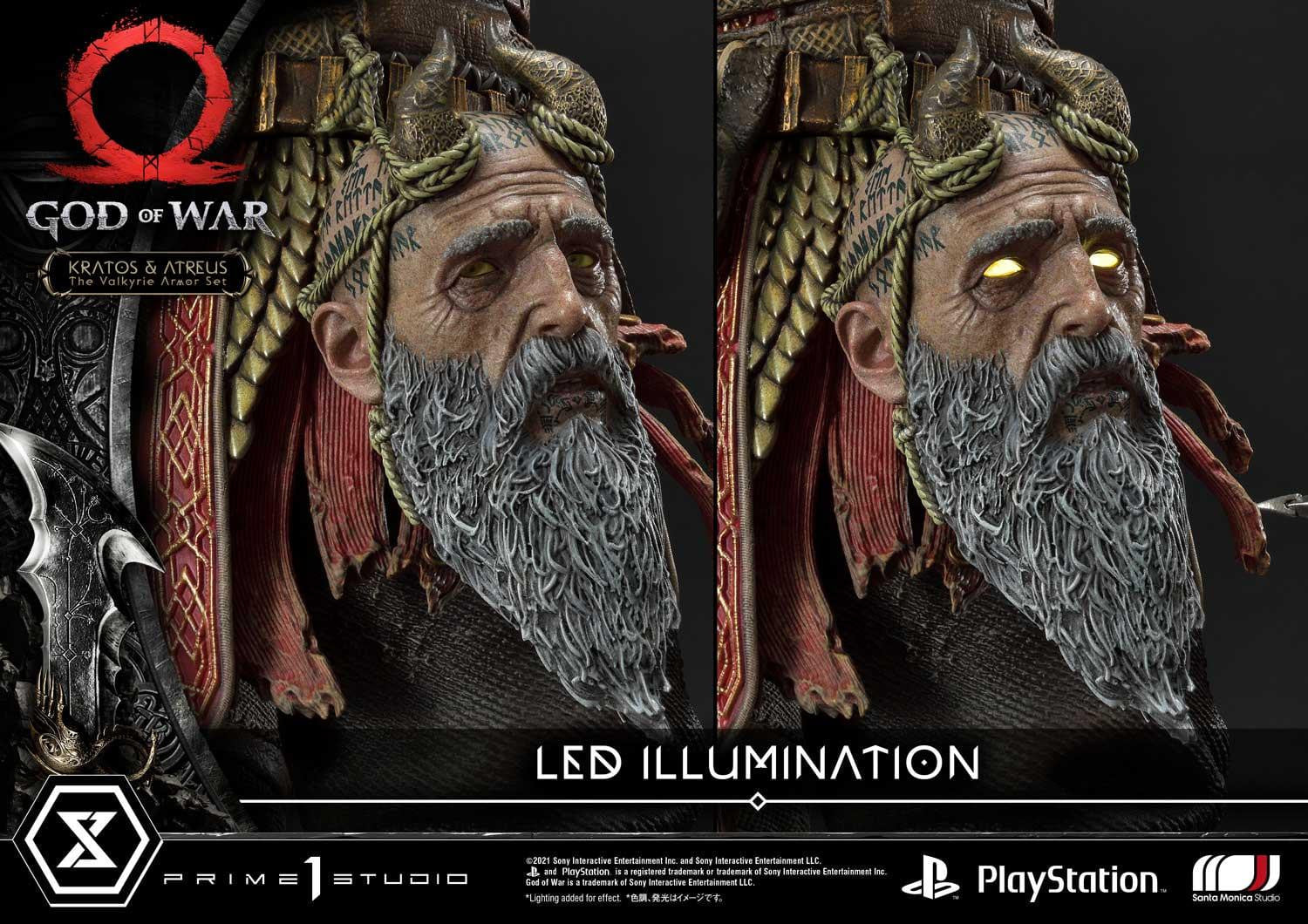 [สั่งจอง]Prime 1 Studio UPMGOW-03DX 1/4 : God of War - Kratos & Atreus The Valkyrie Armor Set (Deluxe Version)