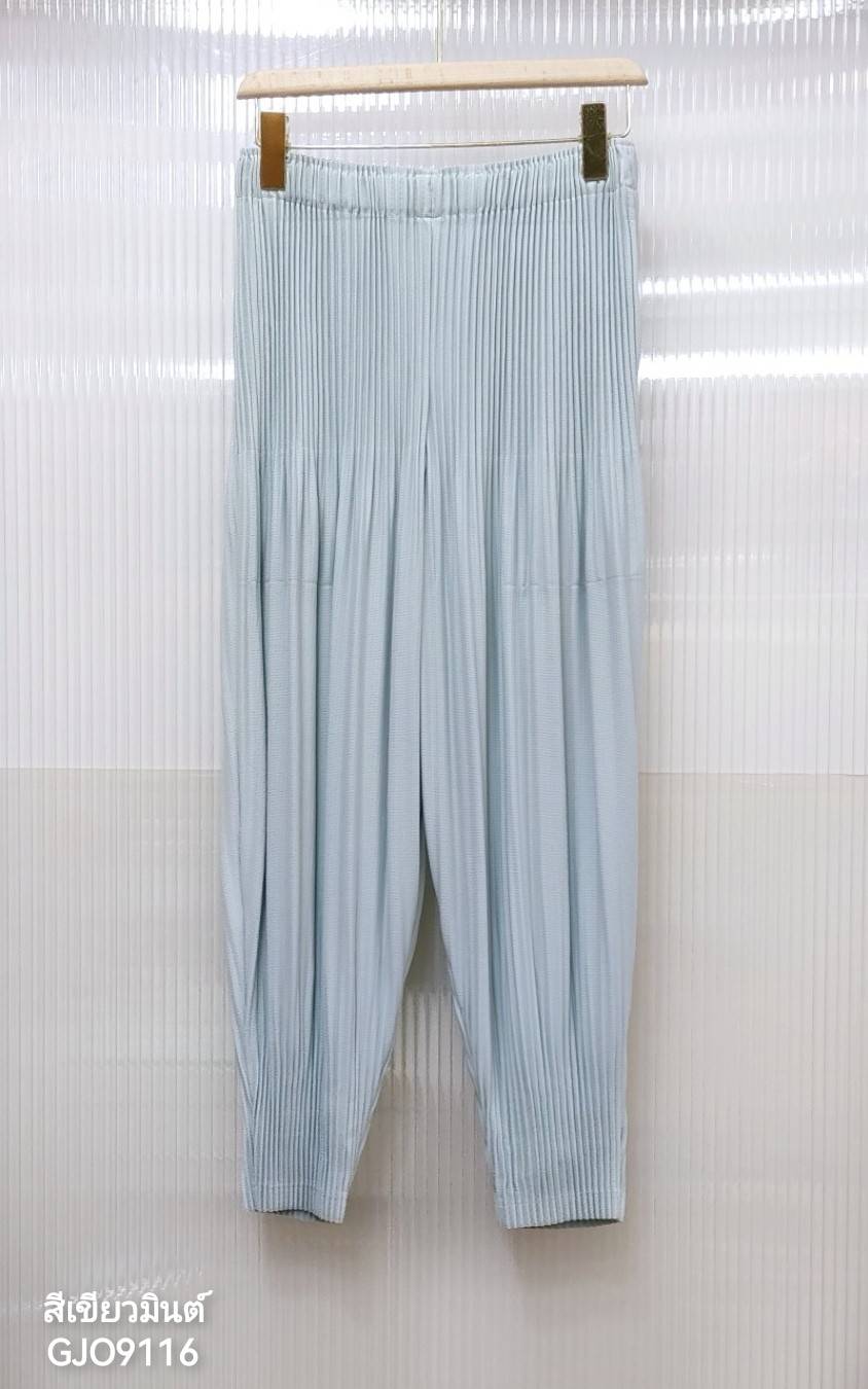 ปรับราคาลง20%!! 2MUAY รุ่น GJO9116 กางเกงพลีทคุณภาพ THICK FUFFY PLEATED PANTS 9สี FREE SIZE