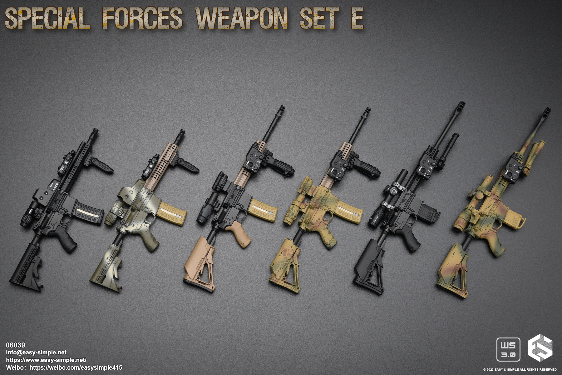 [สั่งจอง] Easy&Simple 06039 1/6 Scale Special Forces Weapon Set