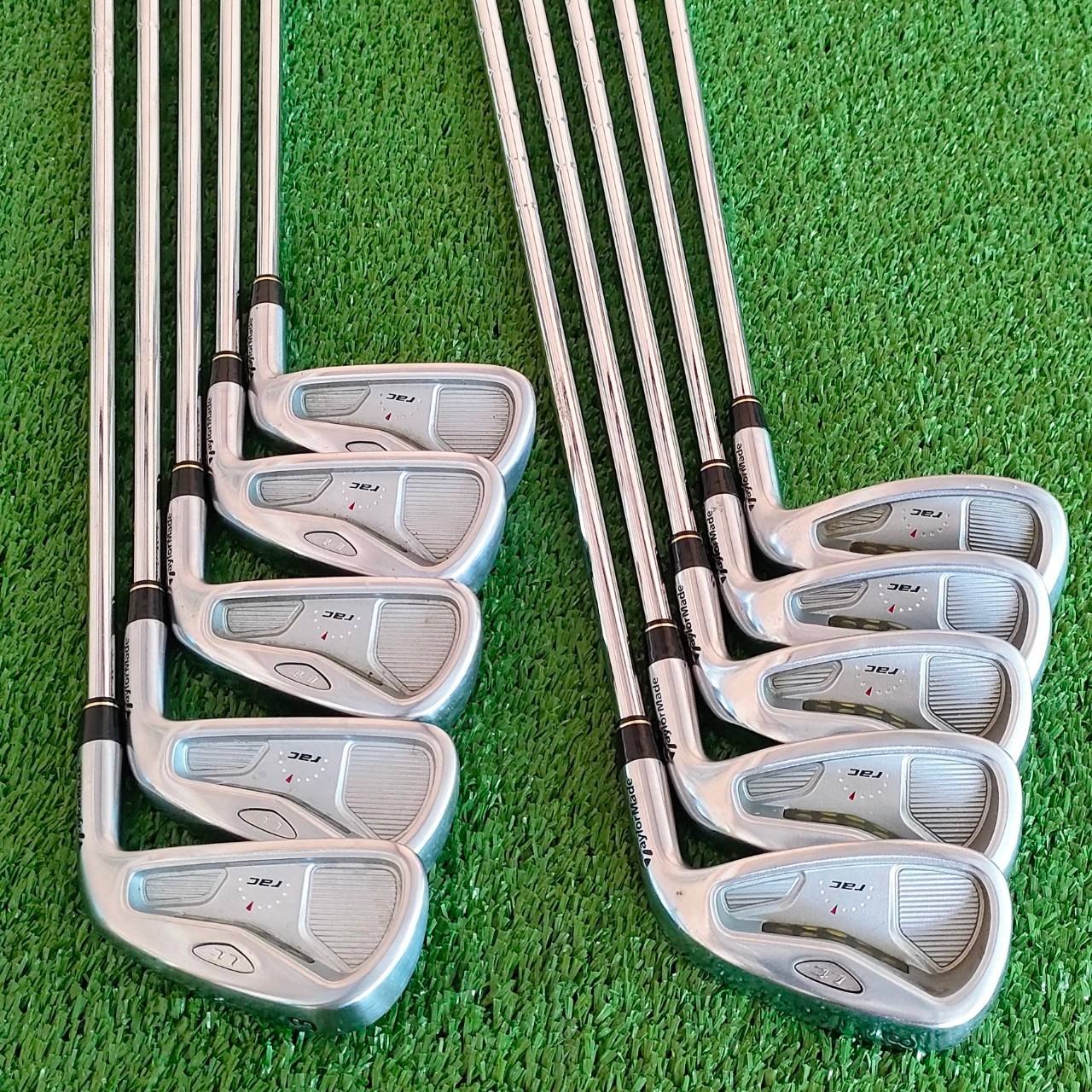ชุดเหล็ก TAYLORMADE RAC LT สภาพสวยมากๆ เดิมๆ ชุดใหญ่สุด ได้ไม้ทั้งหมด 10 ชิ้น เหล็กตีไกล มีเหล็ก 3-9 เเละ PW AW SW