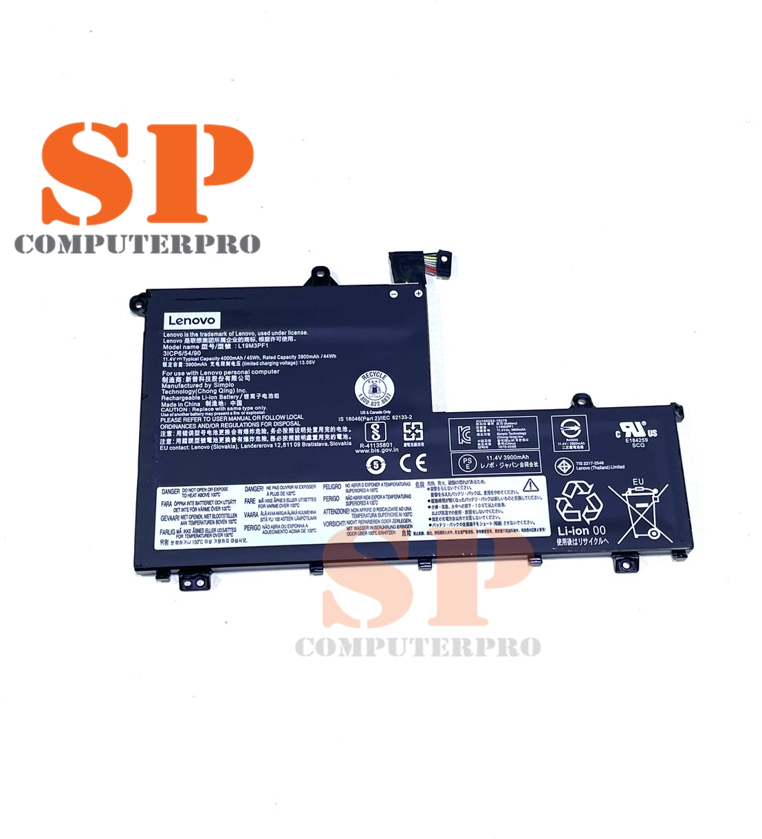 BATTERY LENOVO แบตเตอรี่ของแท้ LENOVO Thinkbook 14 14-IML 14-IIL 15-IIL 15-IML Model: L19M3PF1