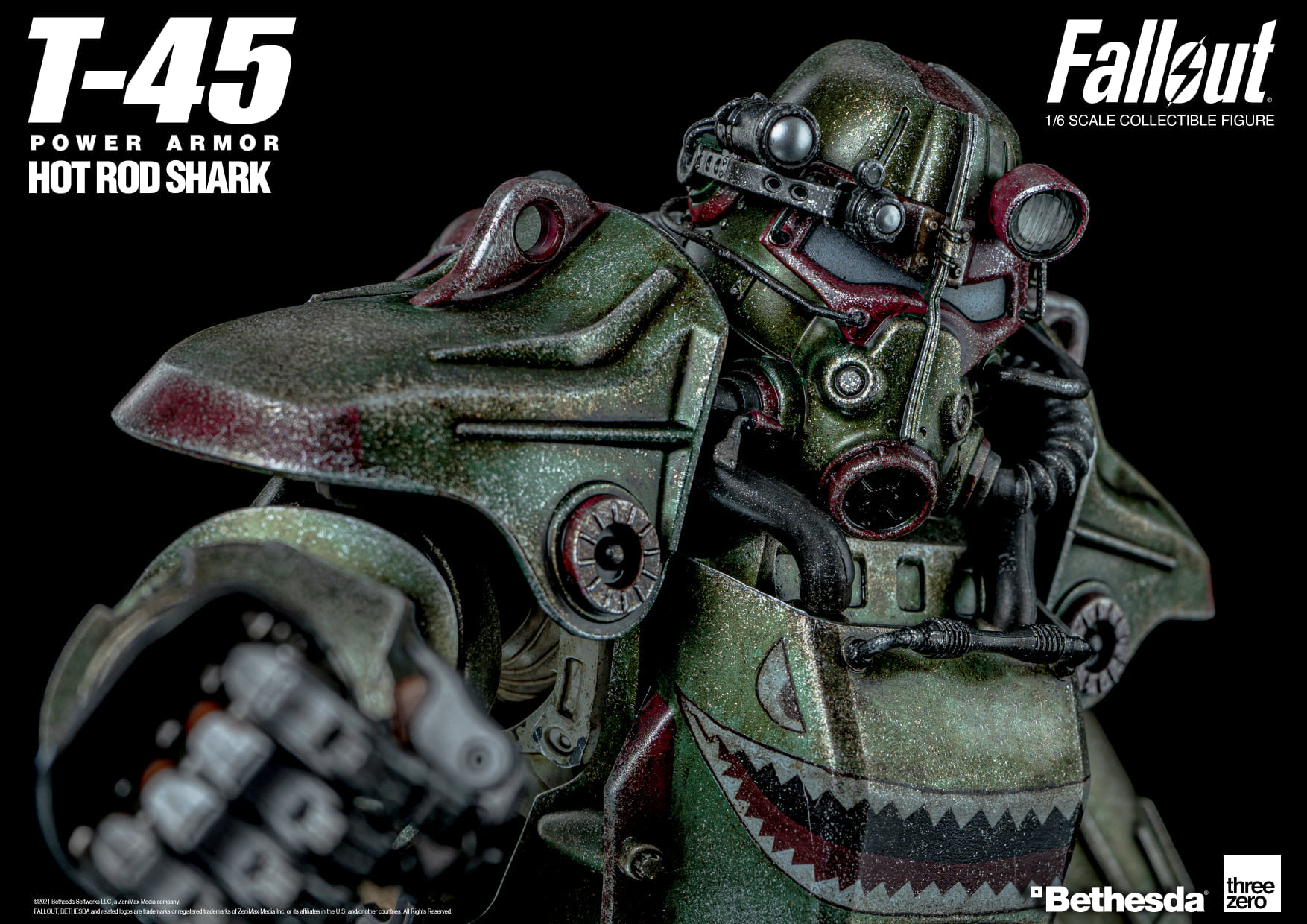 [สั่งจอง]threeZero x Fall out 1/6 : T‐45 Hot Rod Shark Armor Pack