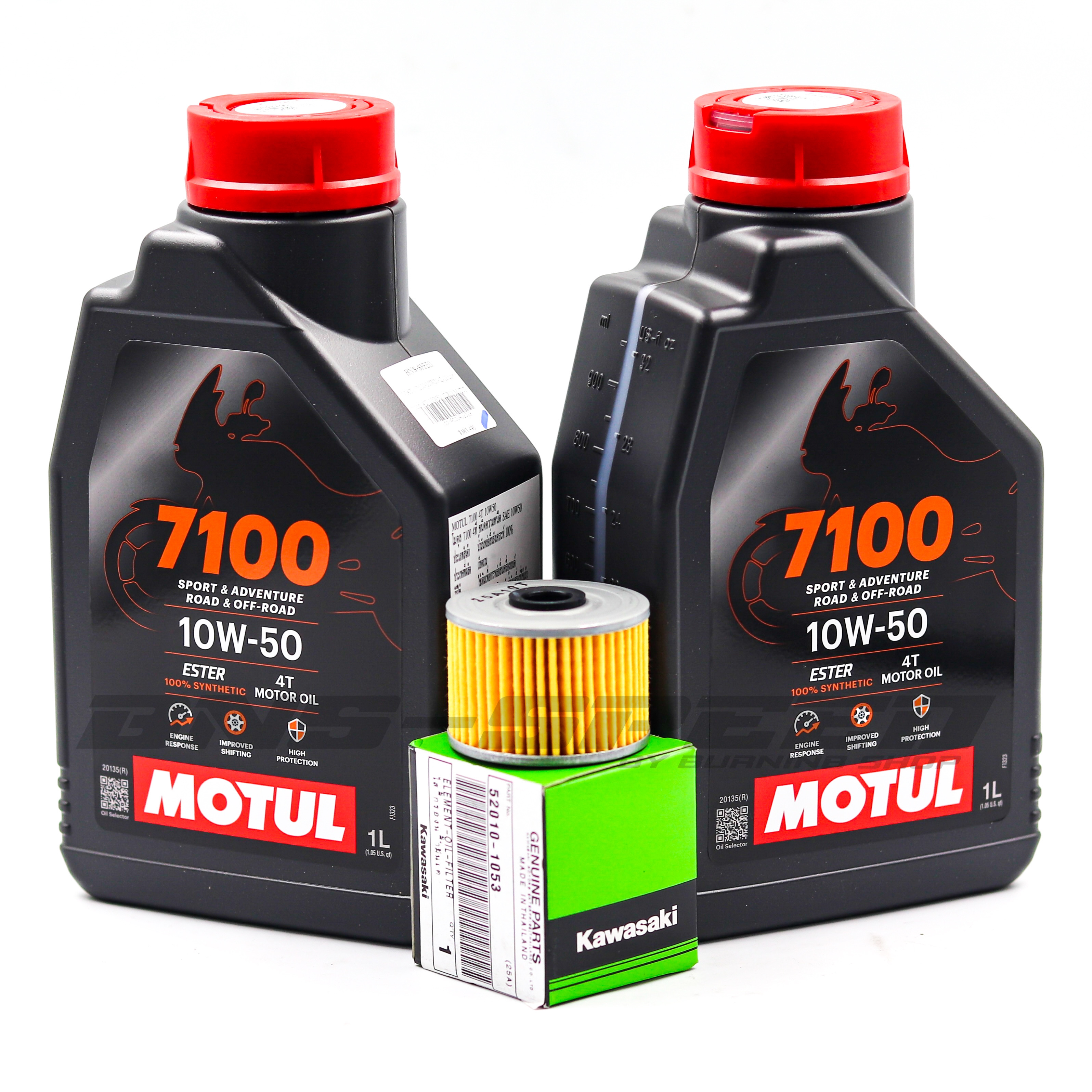 ชุดถ่ายน้ำมันเครื่อง KLX230/250/DTX250 - Motul 7100 10W40, 10W50