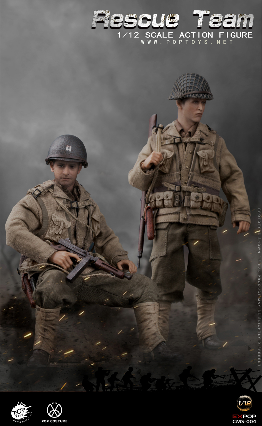 [สั่งจอง] POPTOYS 1/12 CMS002 WWII US Rescue Squad Captain