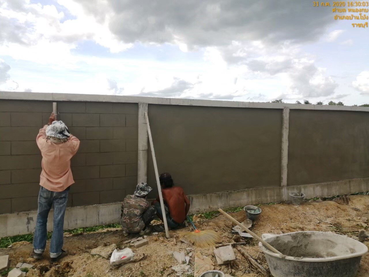 ขนส่ง(บ้านโป่ง) ก่อสร้างรั้วรอบขนส่ง