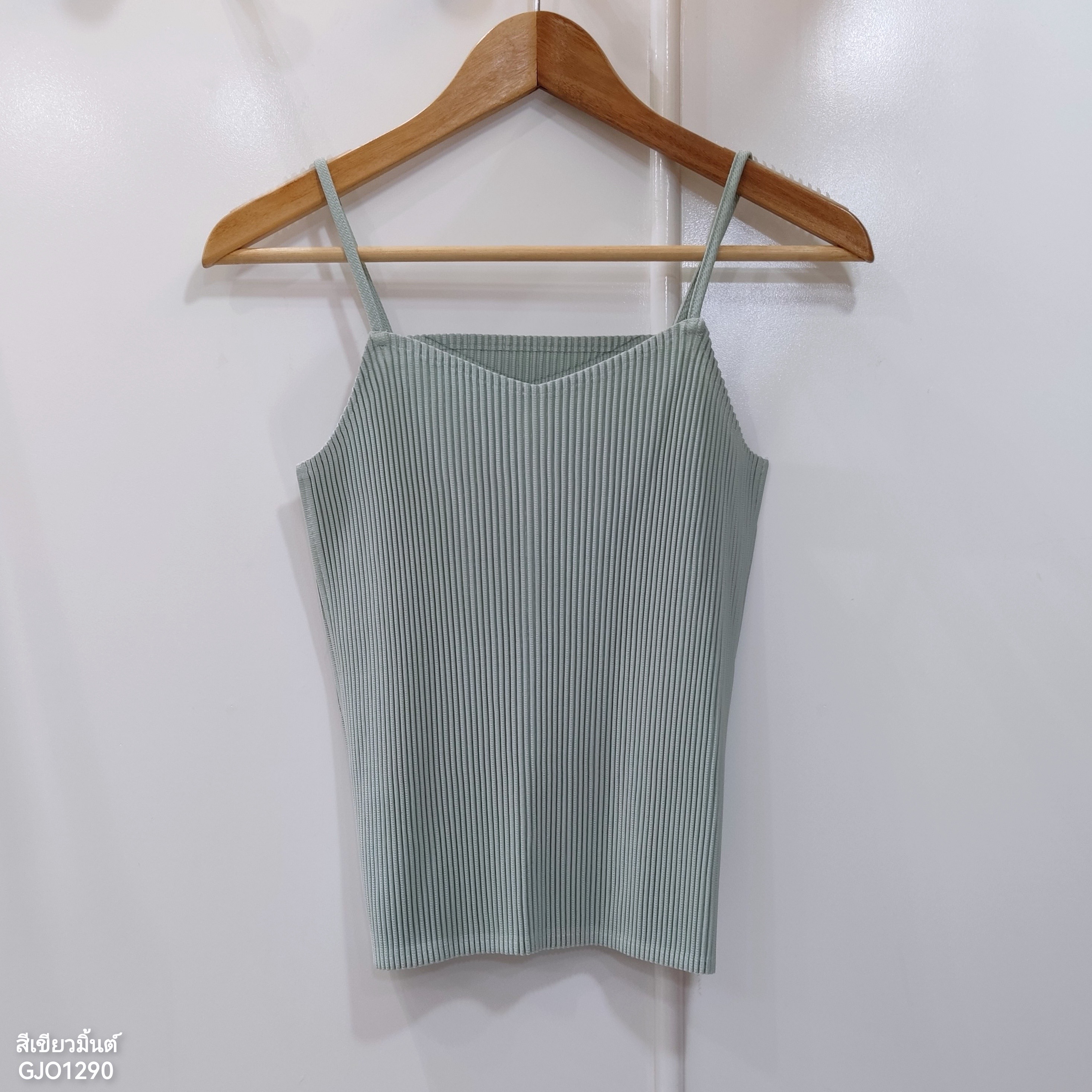 ปรับราคาลง20%!! 2MUAY BASIC รุ่น GJO1290 เสื้อพลีทคุณภาพ THICK CAMISOLE PLEATED TOP 9 สี FREE SIZE