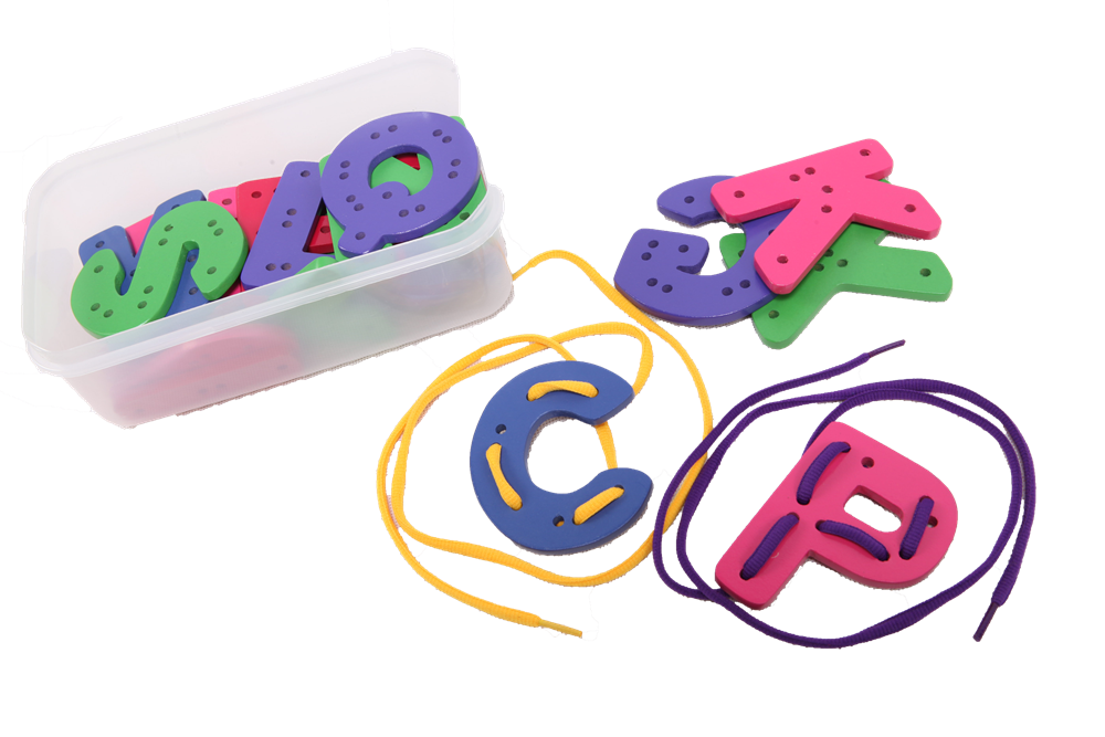 กระดานร้อยเชือก ABC (26ชิ้น) ,ของเล่นเสริมพัฒนาการ, ของเล่นเด็ก, สื่อการสอน