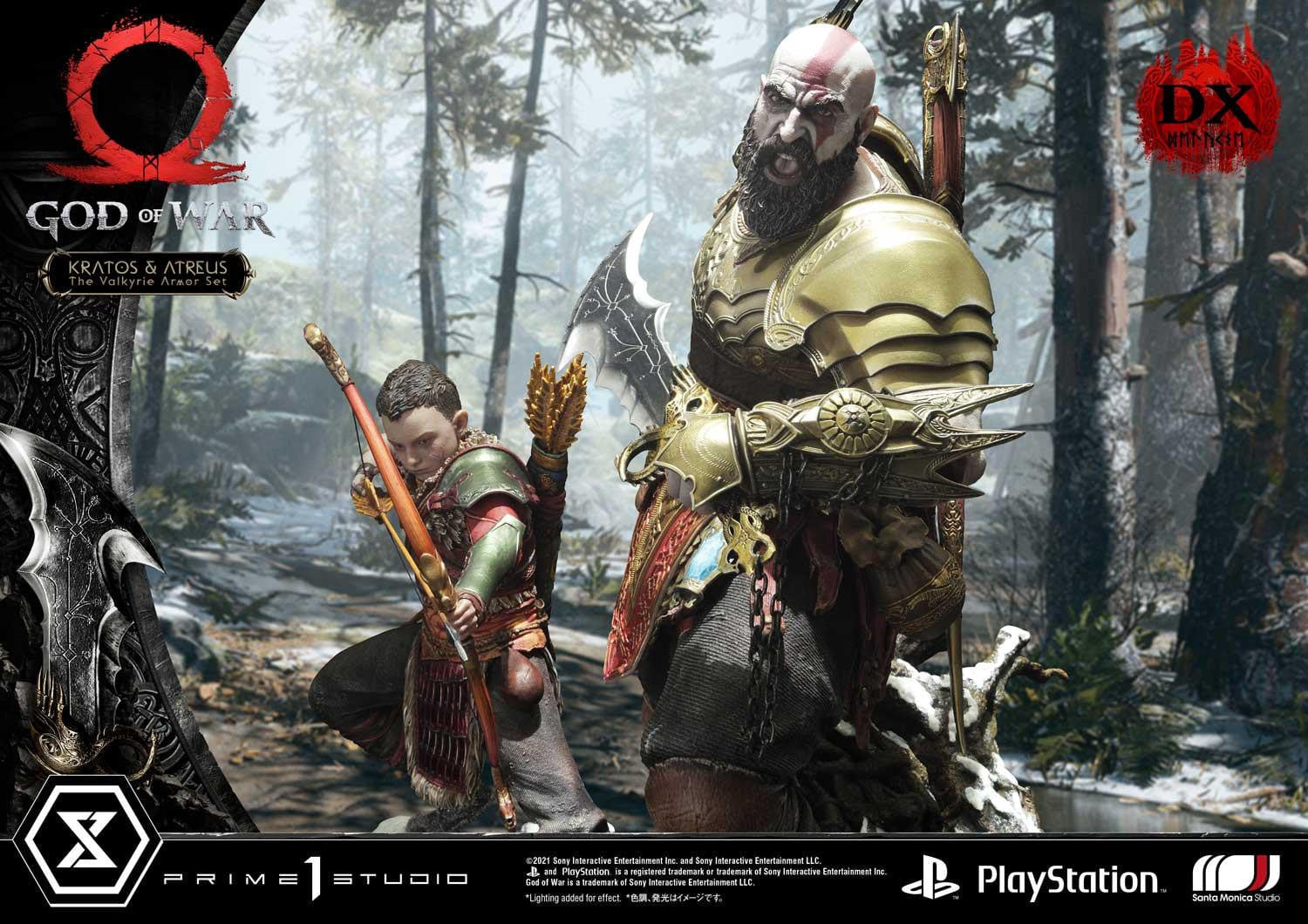 [สั่งจอง]Prime 1 Studio UPMGOW-03DX 1/4 : God of War - Kratos & Atreus The Valkyrie Armor Set (Deluxe Version)