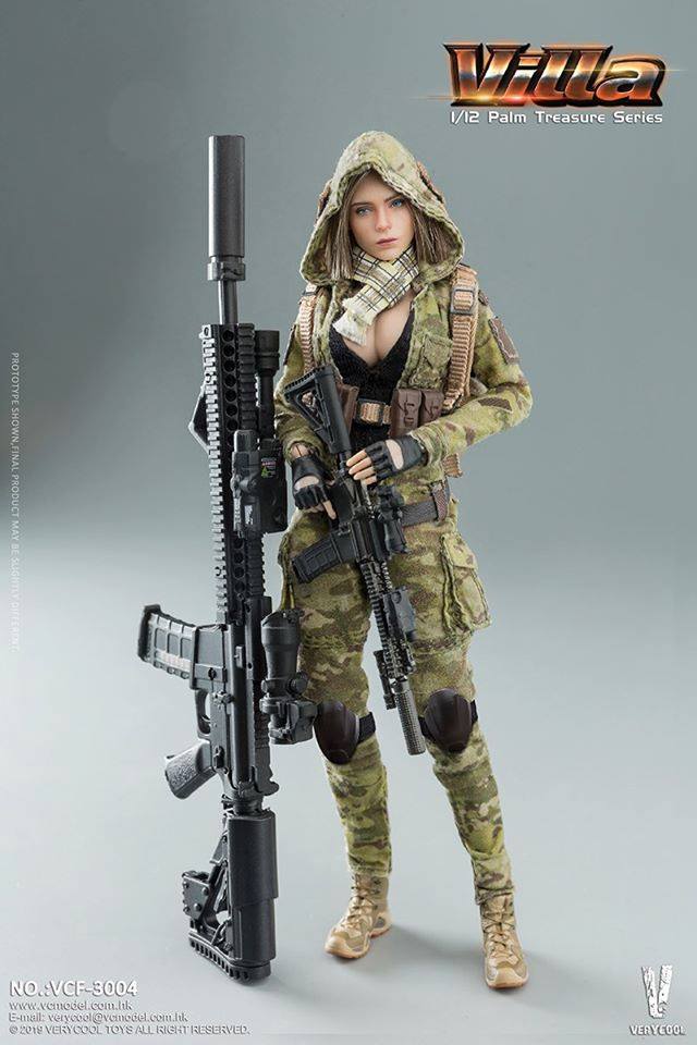 [สั่งจอง]VERYCOOL VCF-3004 Palm Treasure Series 1/12 MC Camouflage Women Soldier- Villa