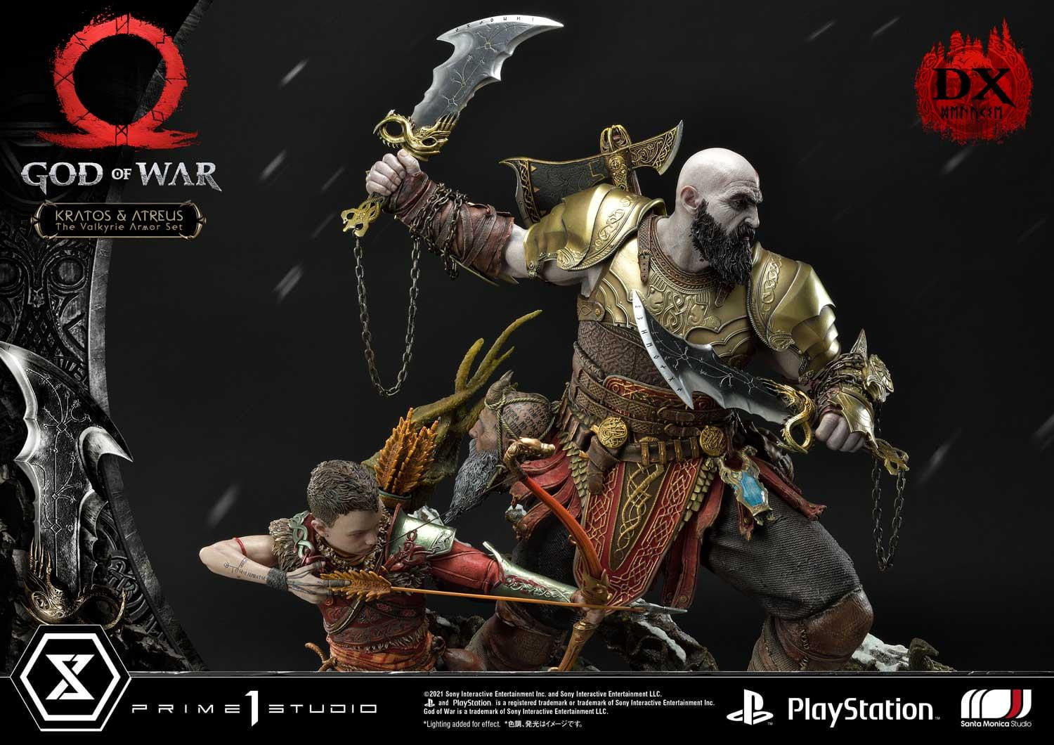 [สั่งจอง]Prime 1 Studio UPMGOW-03DX 1/4 : God of War - Kratos & Atreus The Valkyrie Armor Set (Deluxe Version)