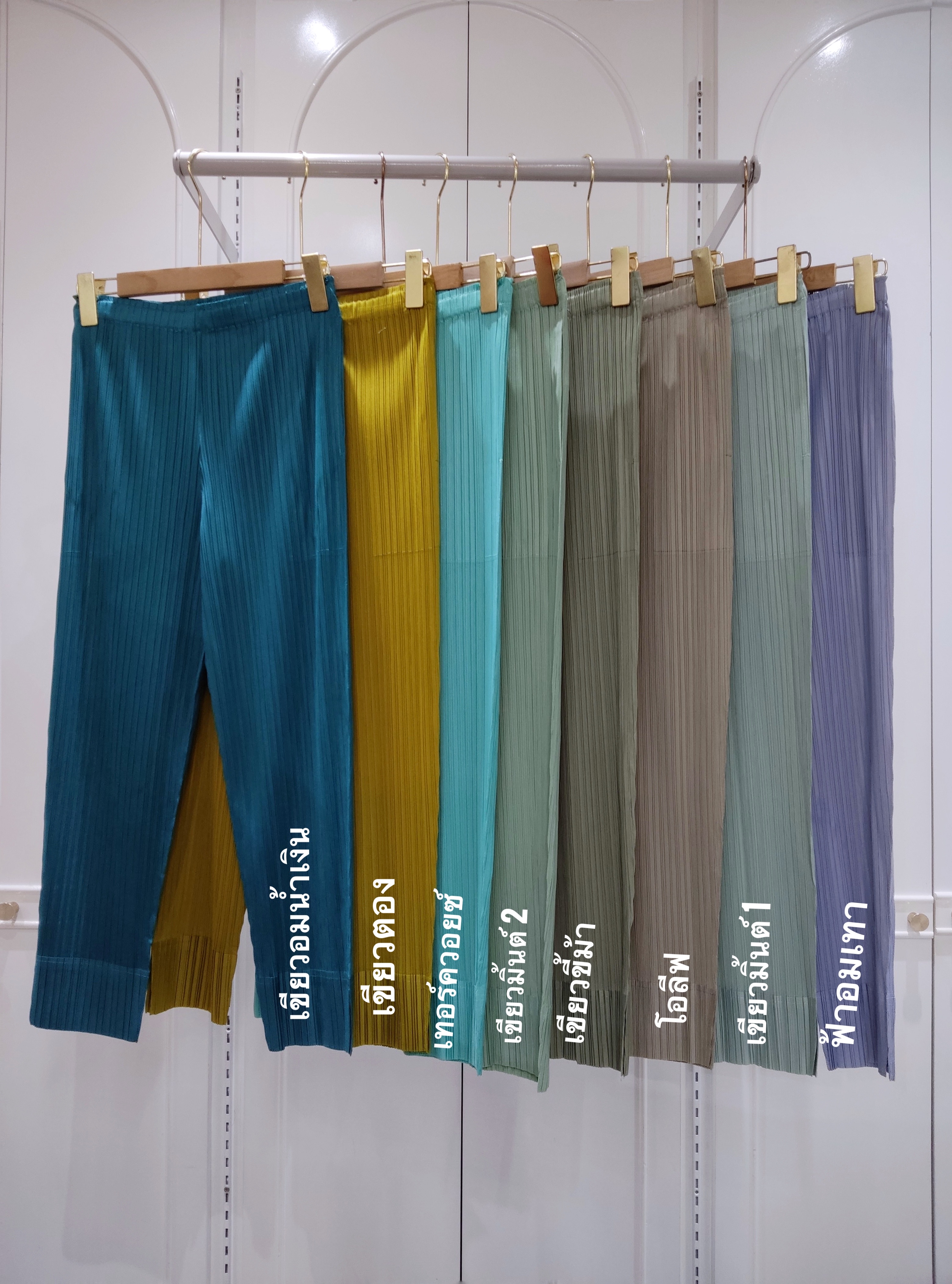ยาว 34 นิ้ว 2MUAY รุ่น GM7258 กางเกงอัดพลีท SLIM FIT PLEATED PANTS 55 สี FREE SIZE