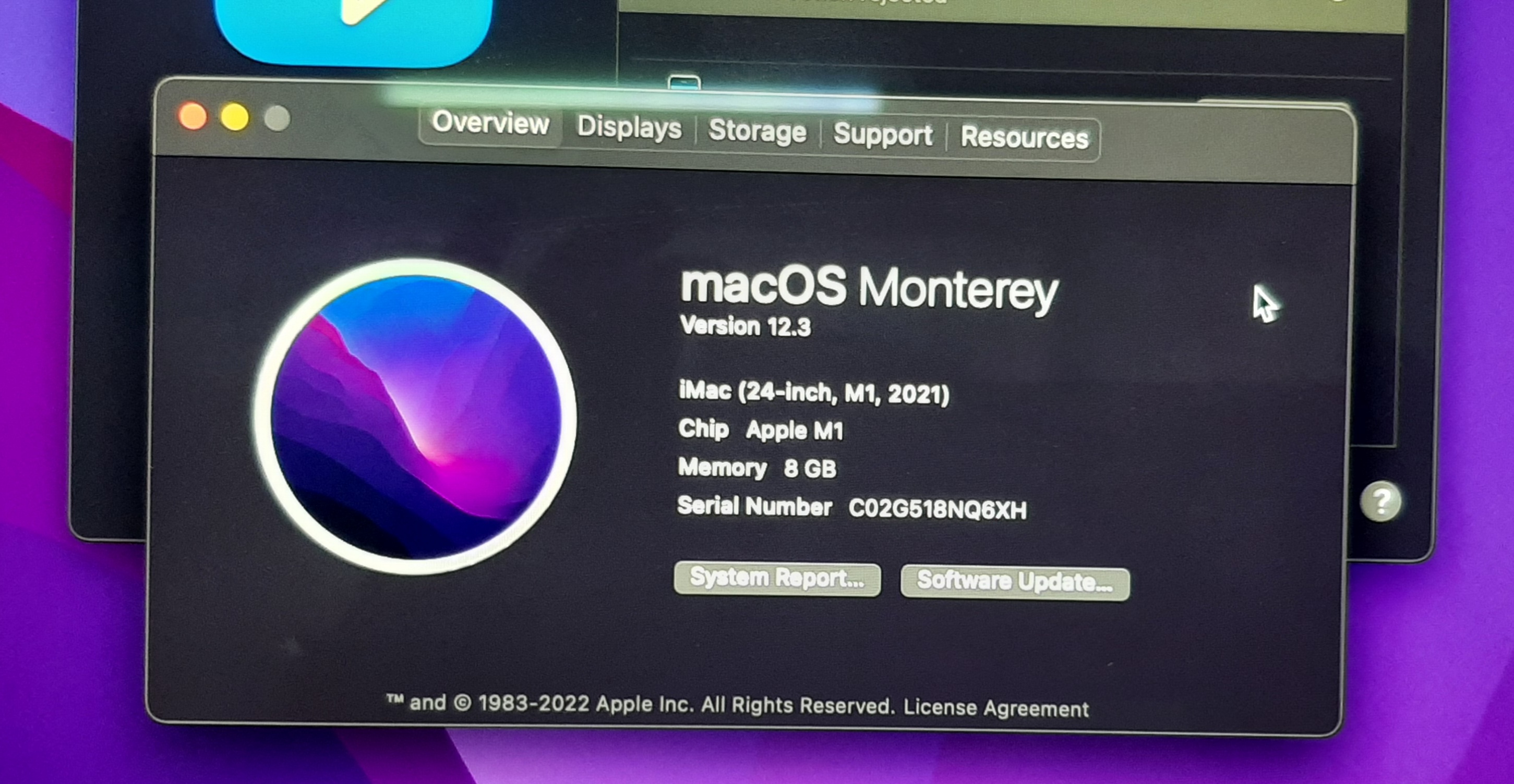 iMac M1 24inch 2021 พร้อมคีย์บอร์ดเม้าส์ บูทูธ (M1 Ram8GB SSD256GB) สีชมพู สภาพดี มือสอง ประกันร้าน 1 เดือน