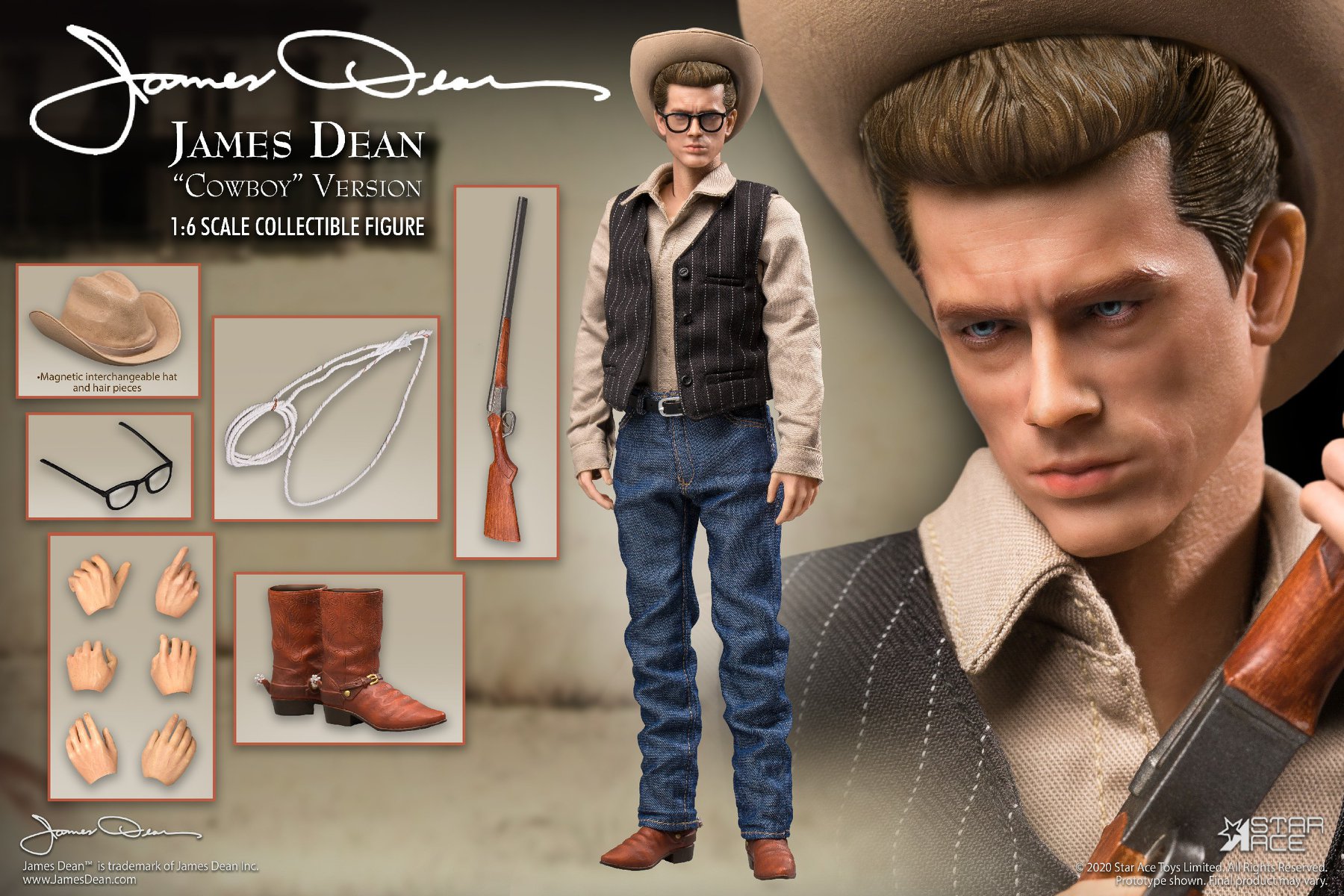 [สั่งจอง]STAR ACE Toys SA0088/0089 1/6 scale : James Dean [Cowboy Version]